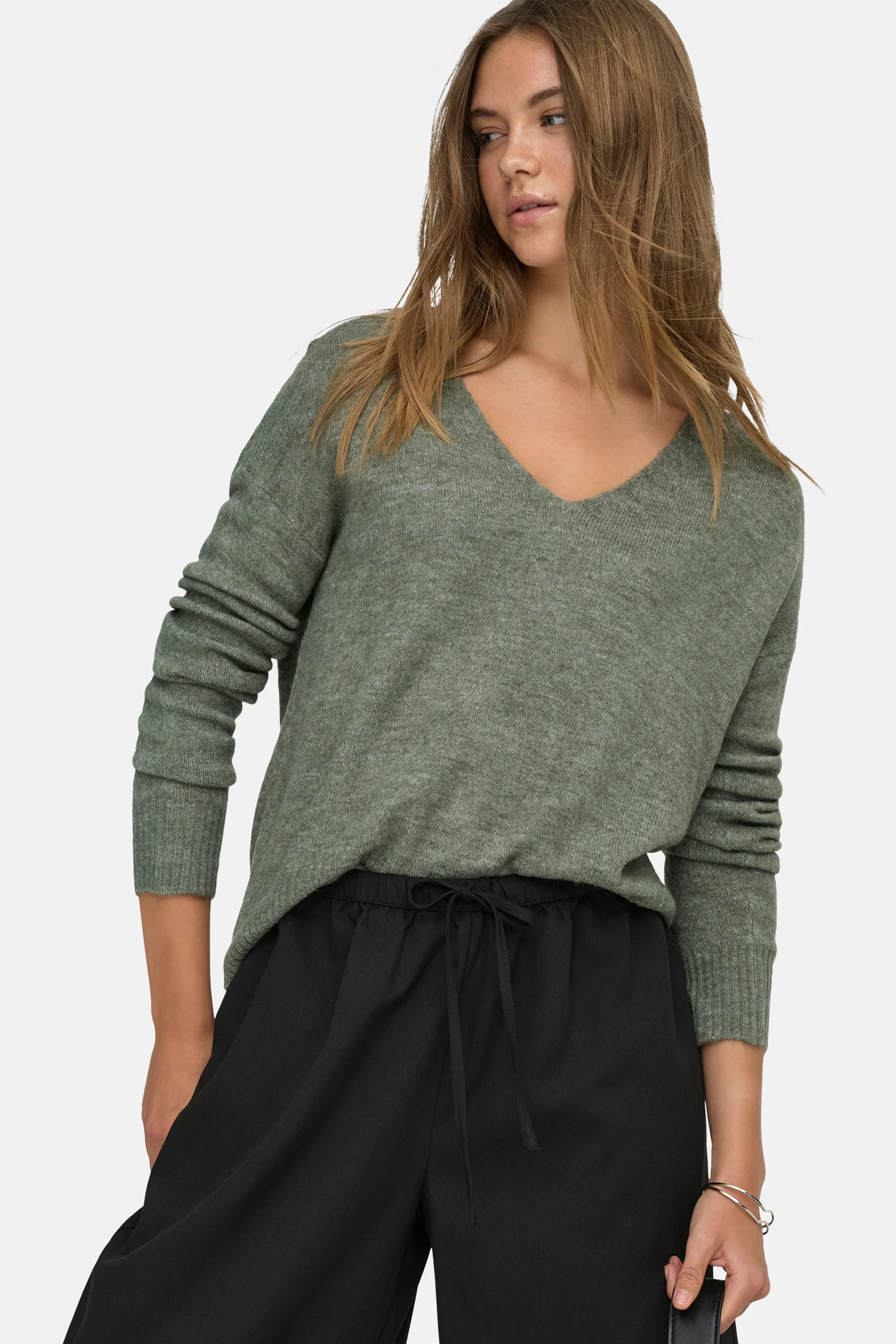 Pull met ronde hals - groen - Image 18