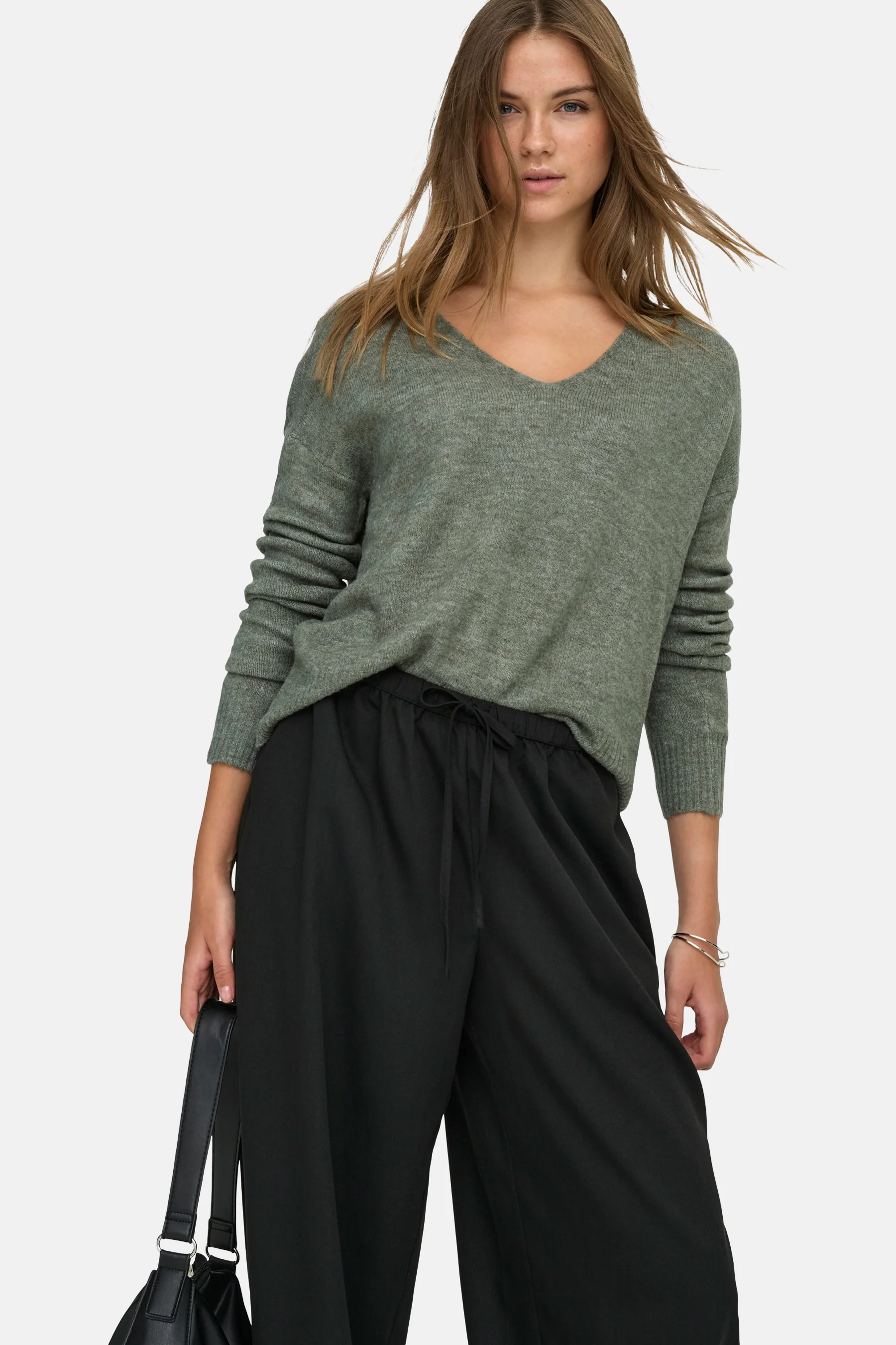 Pull met ronde hals - groen - Image 19
