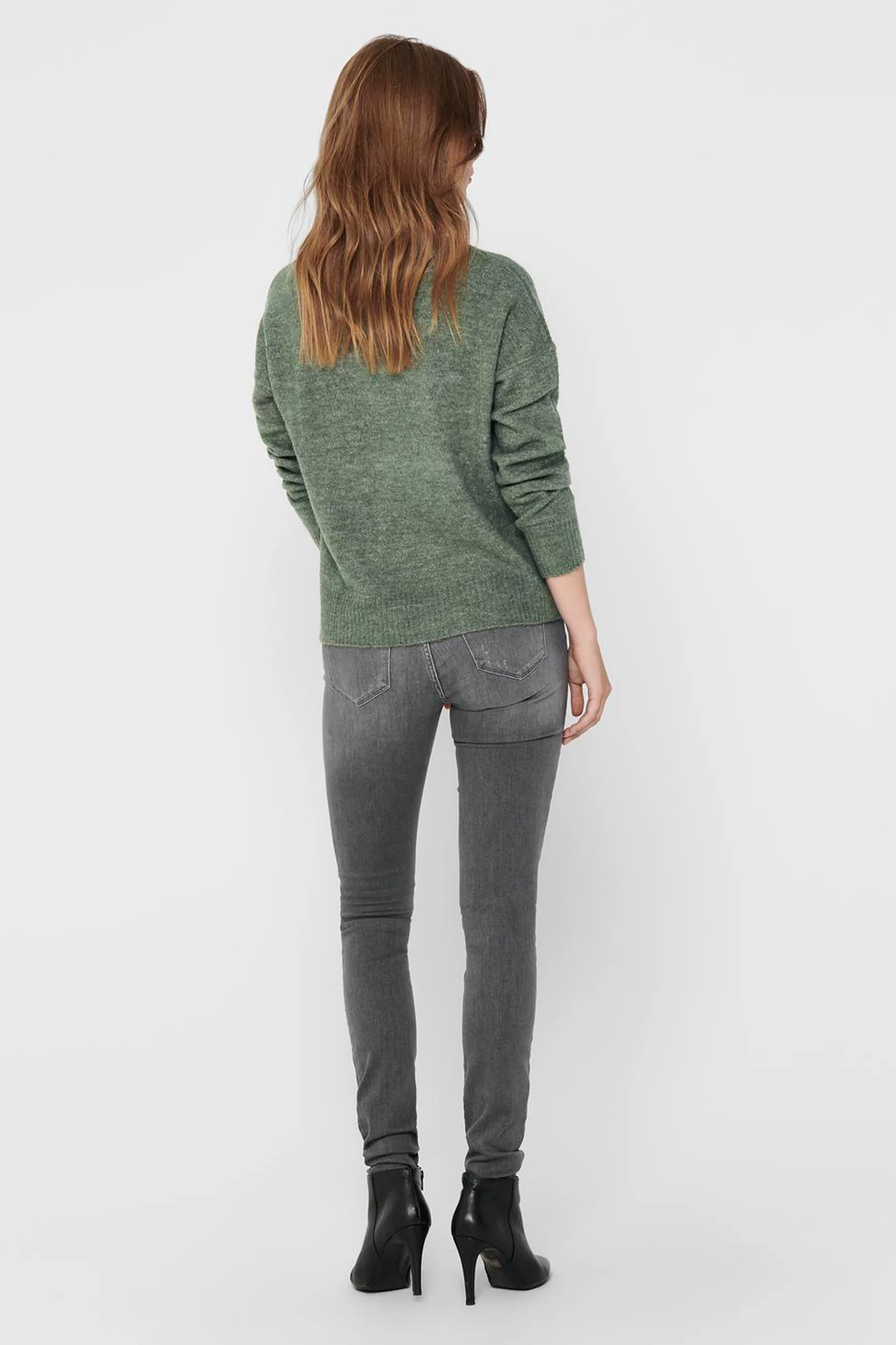 Pull met ronde hals - groen - Image 3