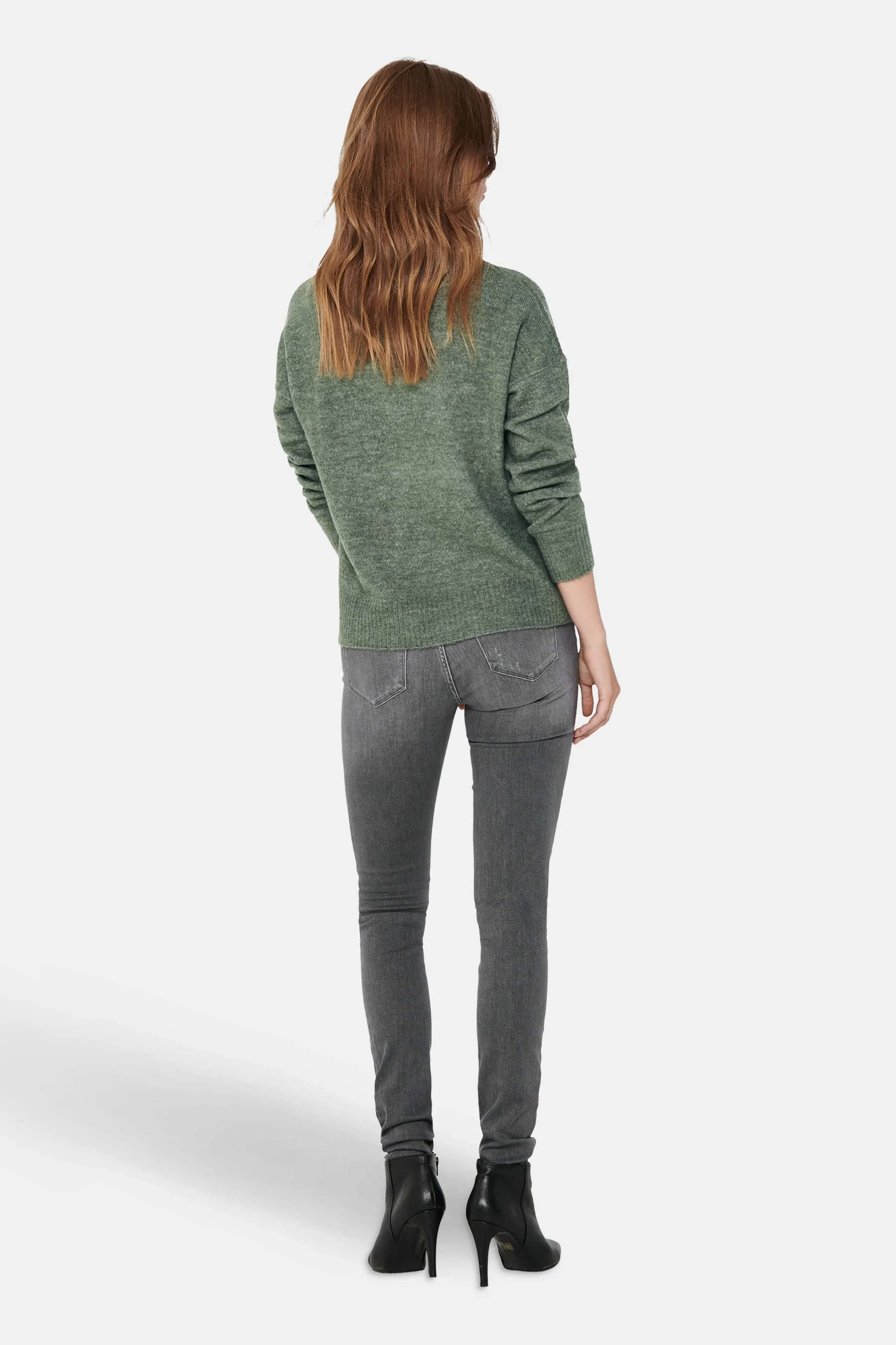 Pull met ronde hals - groen - Image 9