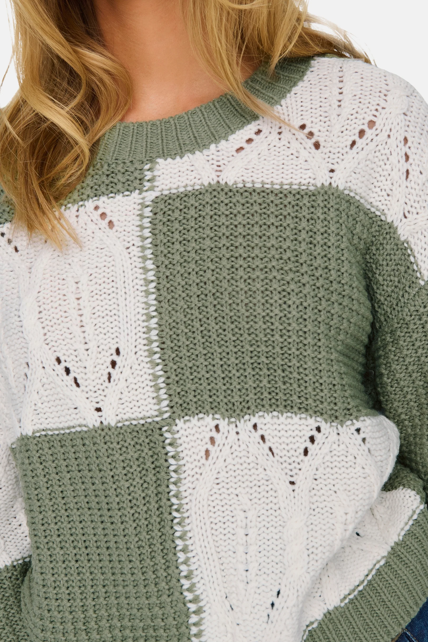 Pull met ronde hals - groen - Image 5
