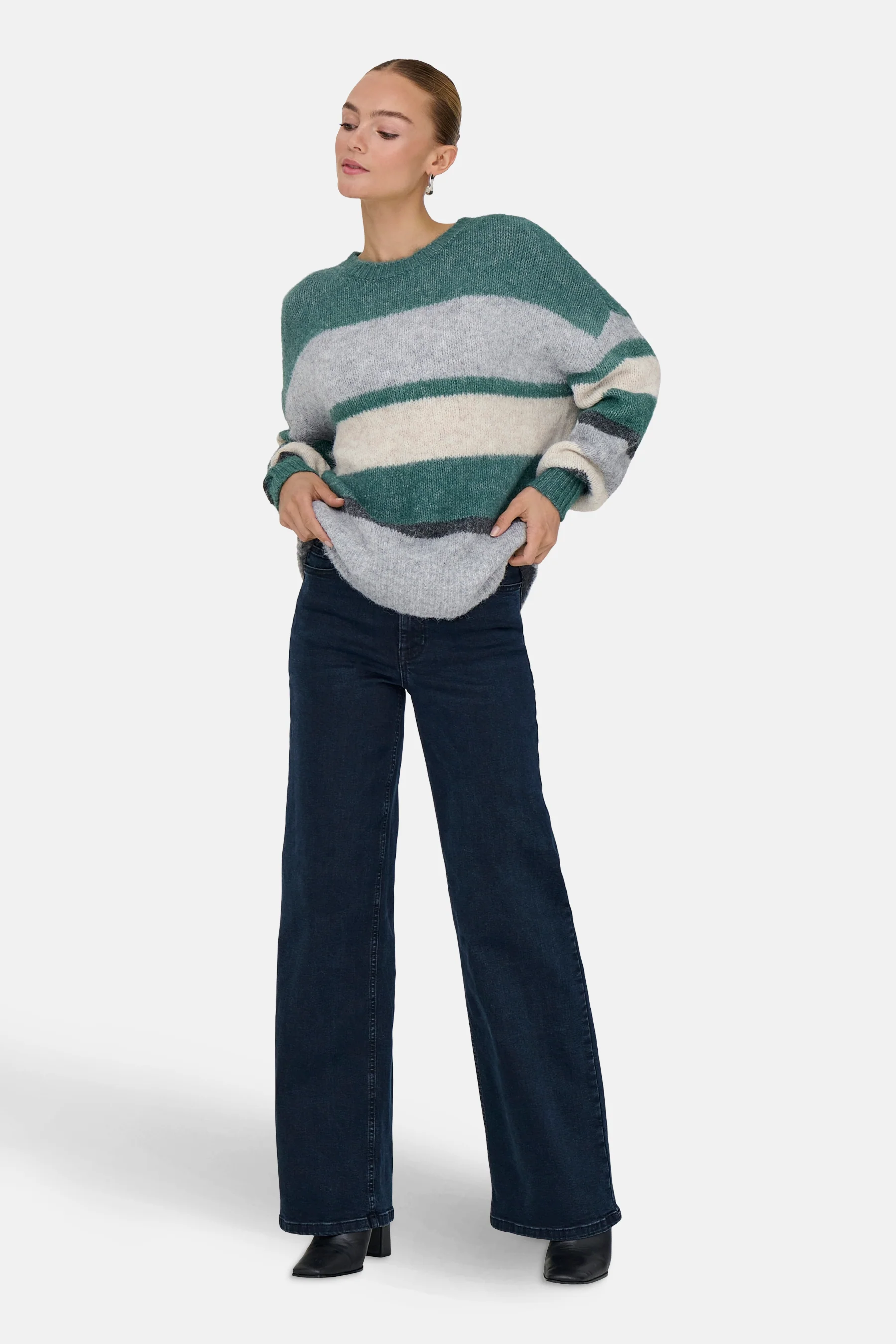 Pull met ronde hals - groen - Image 2