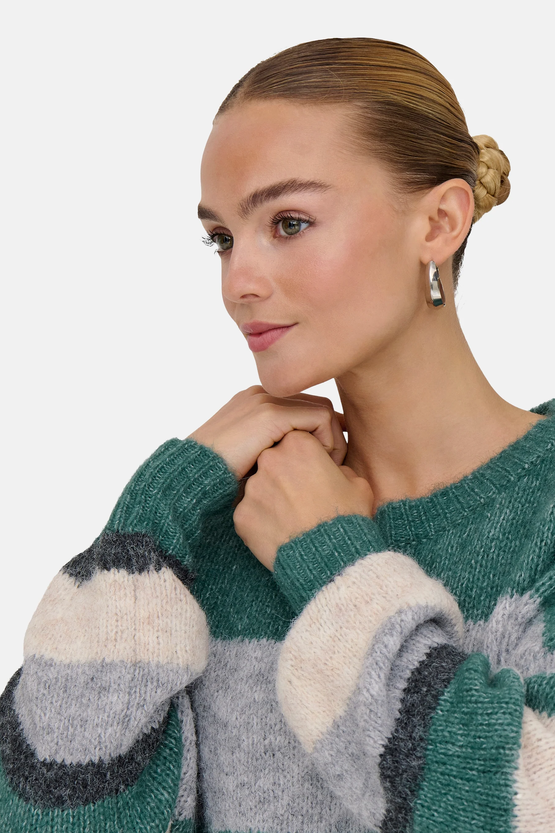 Pull met ronde hals - groen - Image 5