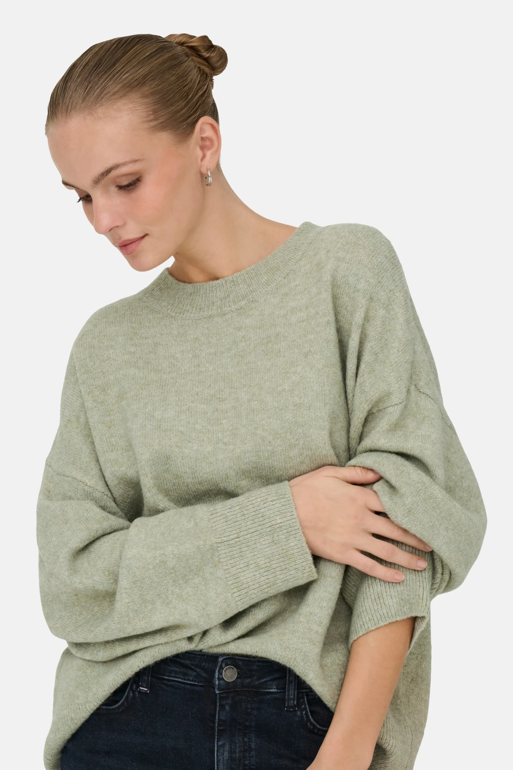 Pull met ronde hals - groen - Image 4