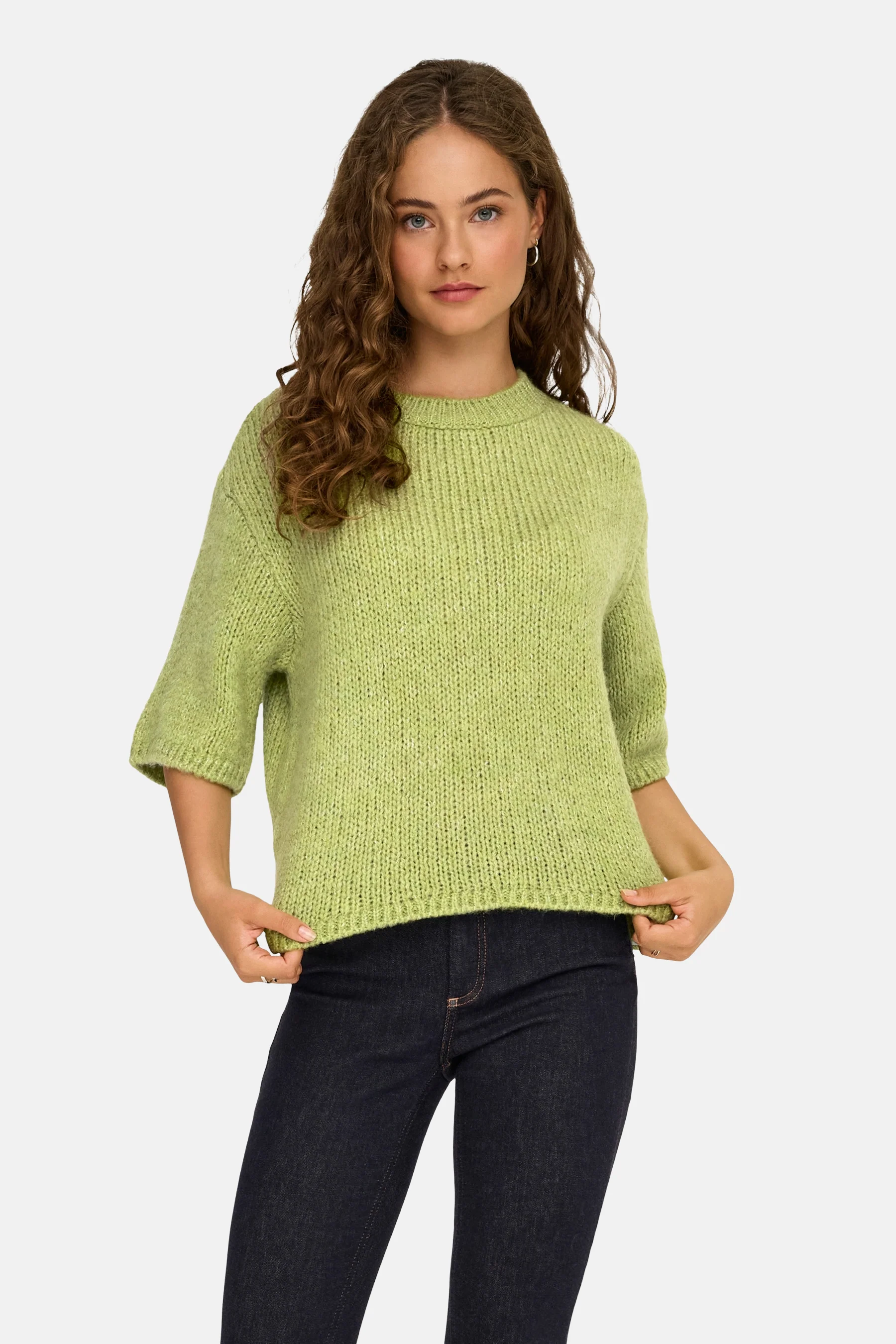 Pull met ronde hals - groen - Image 3