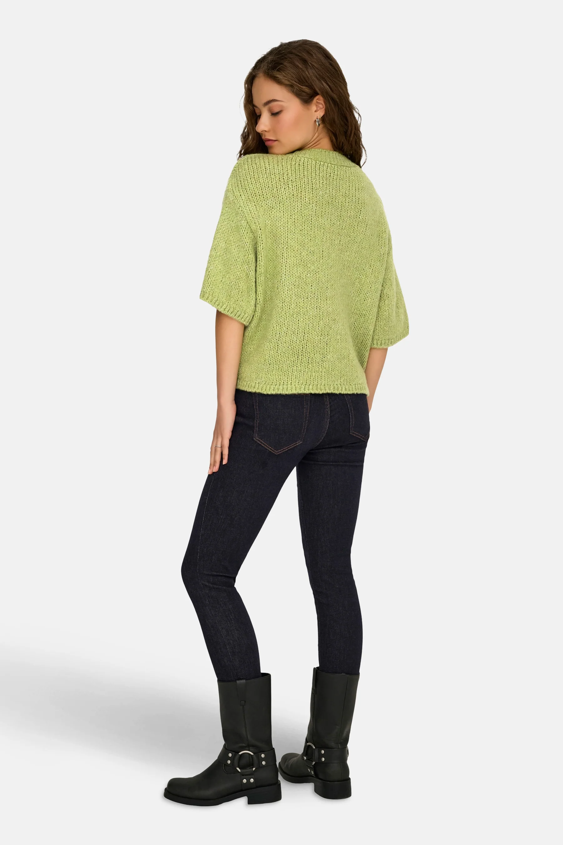 Pull met ronde hals - groen - Image 5