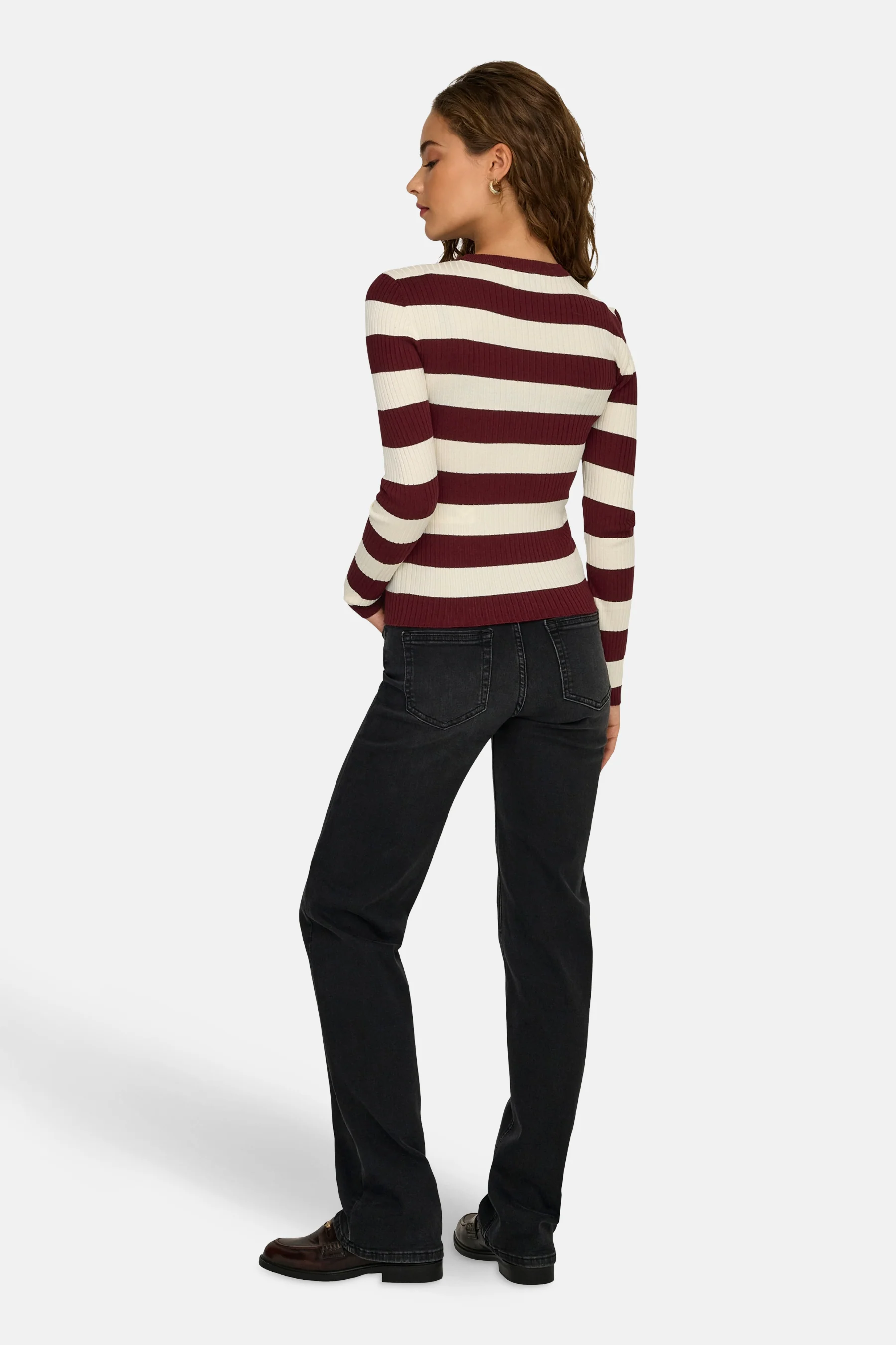 Pull met ronde hals - rood - Image 3