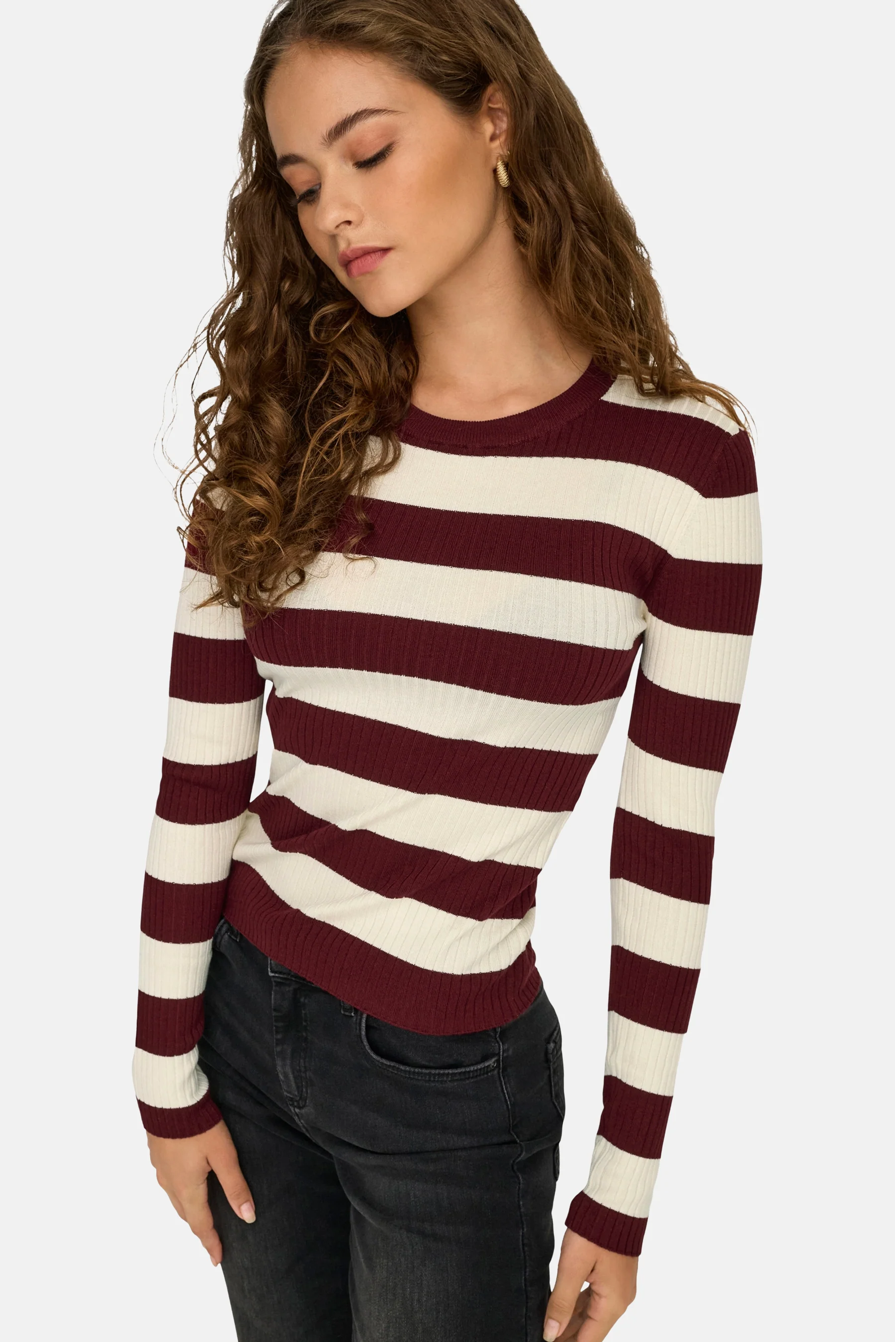 Pull met ronde hals - rood - Image 4