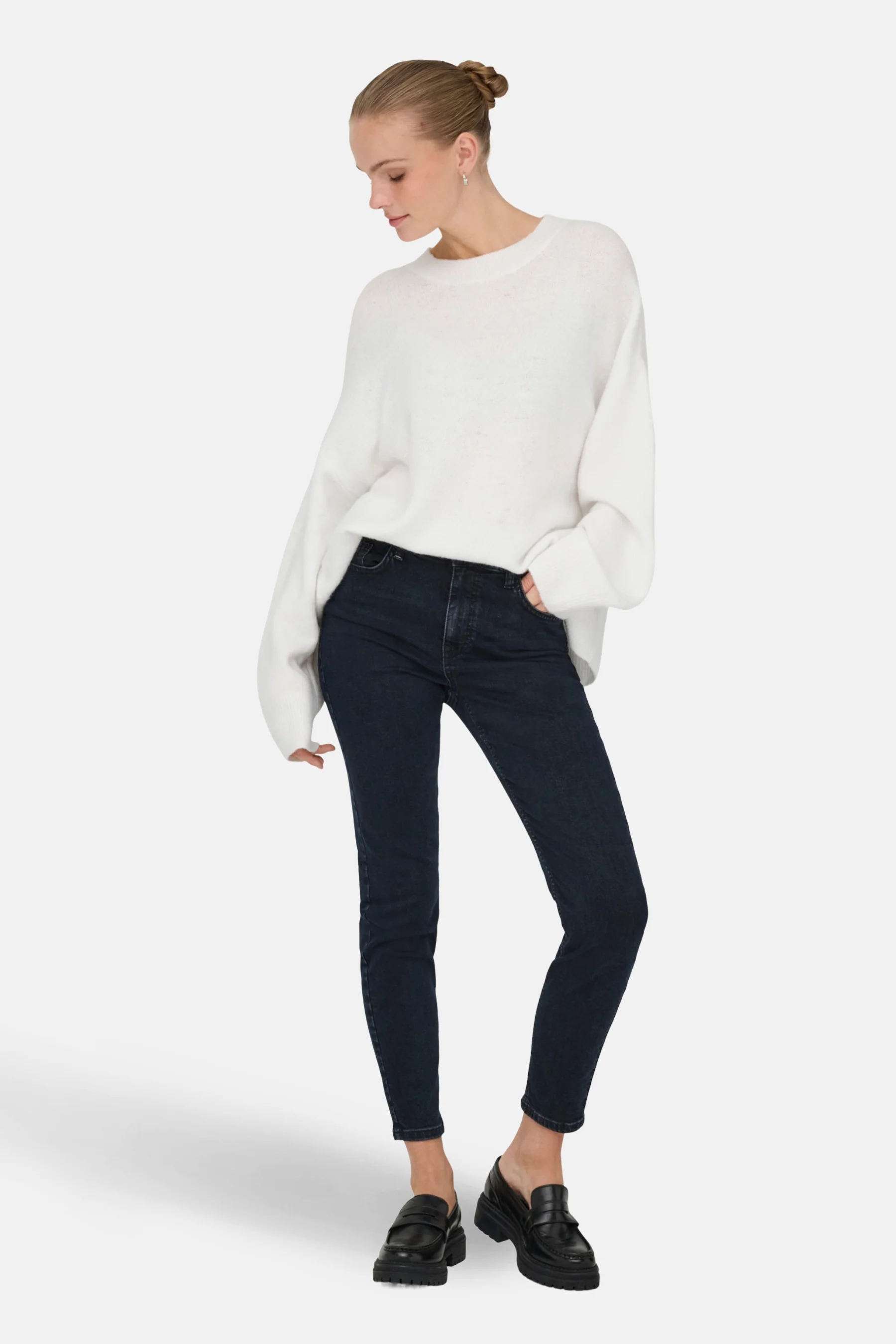 Pull met ronde hals - wit - Image 2