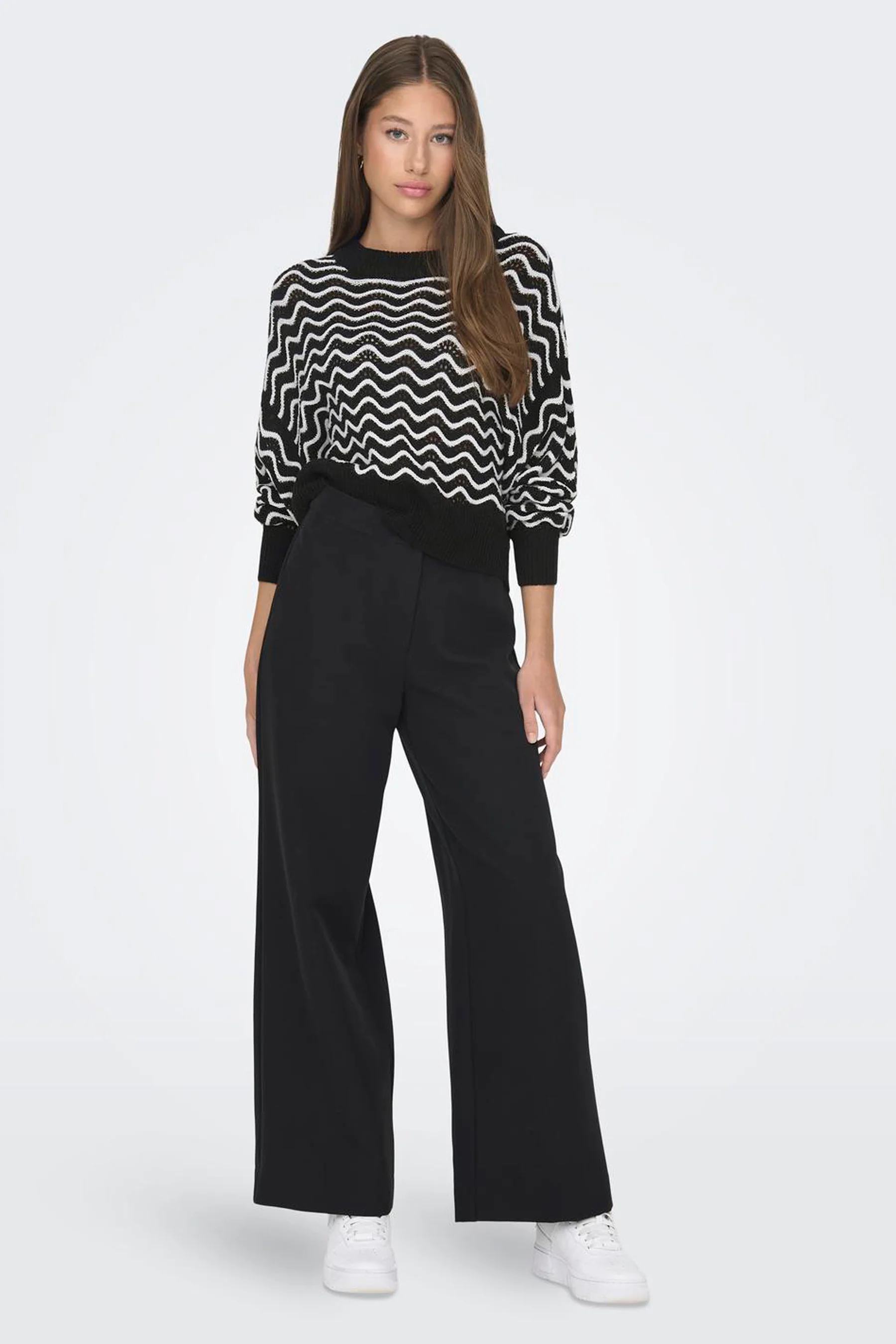 Pull met ronde hals - zwart - Image 2