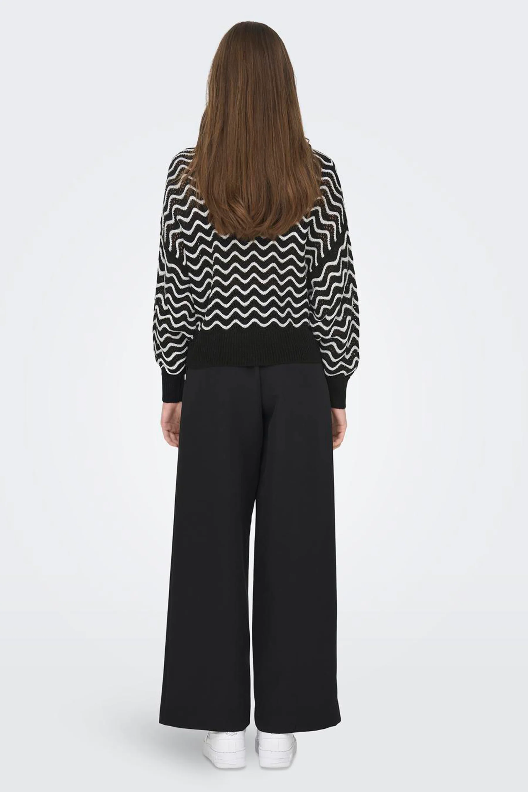 Pull met ronde hals - zwart - Image 3