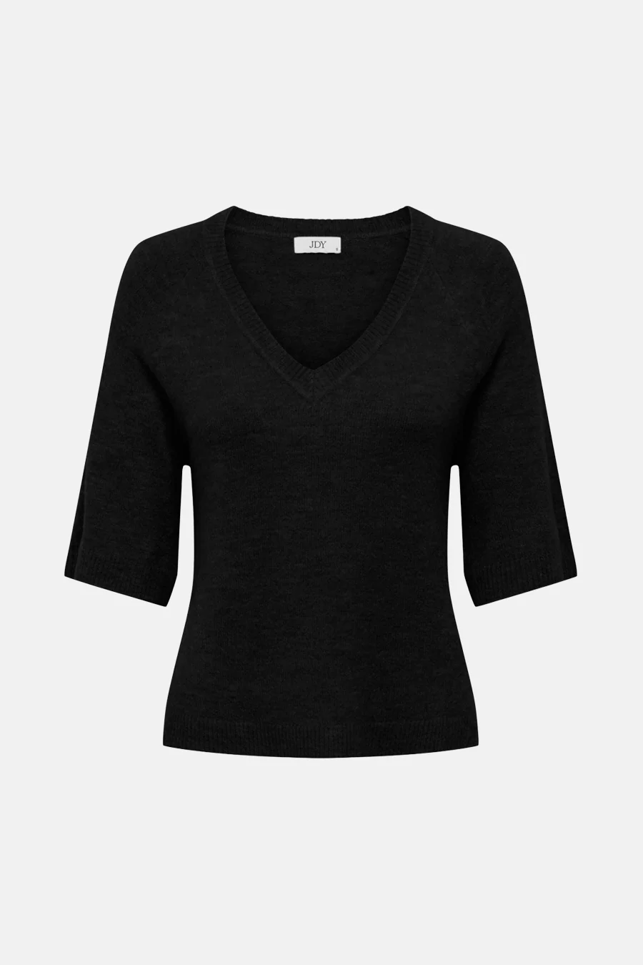 Pull met ronde hals - zwart
