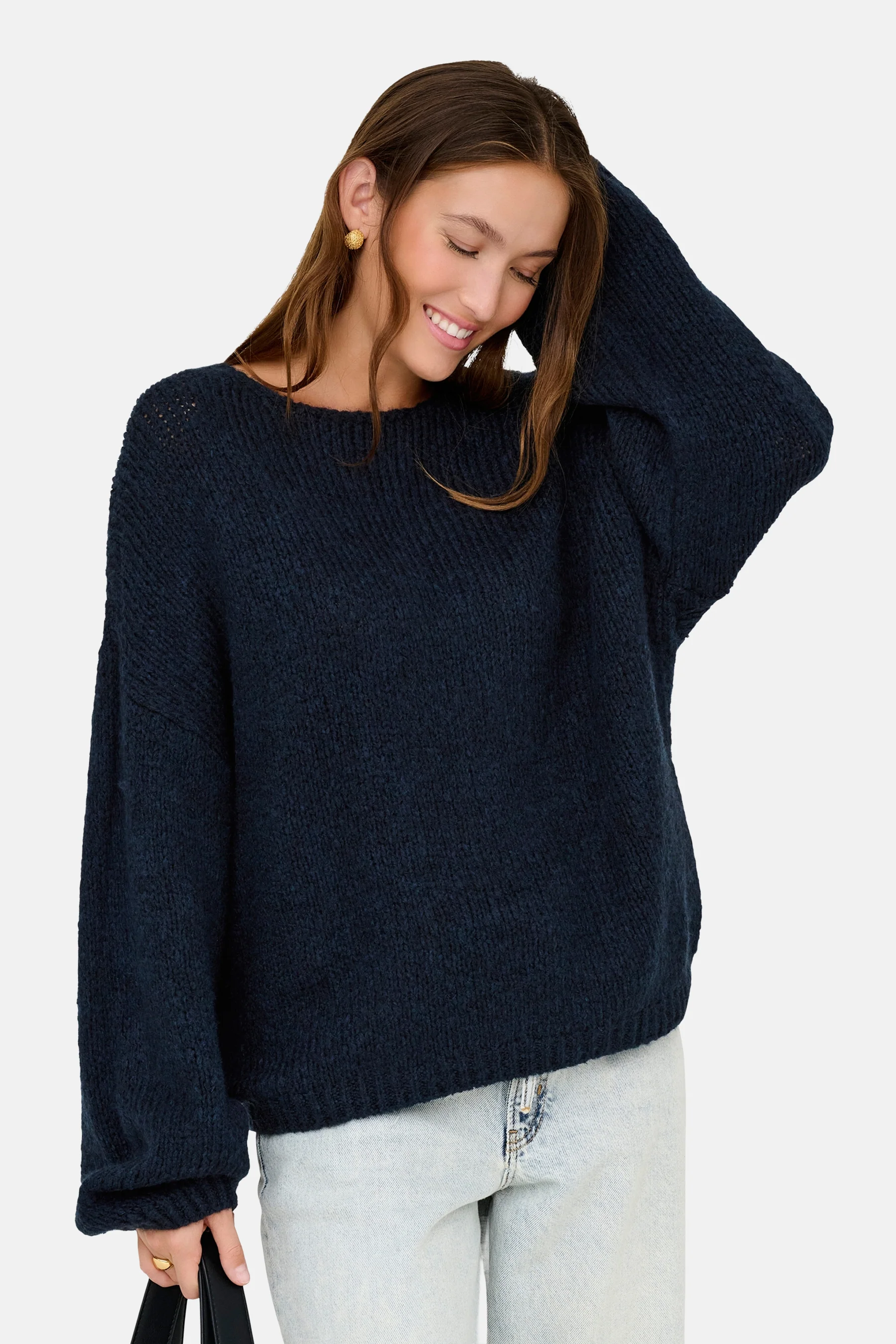 Pull met V-hals - Donkerblauw - Image 4