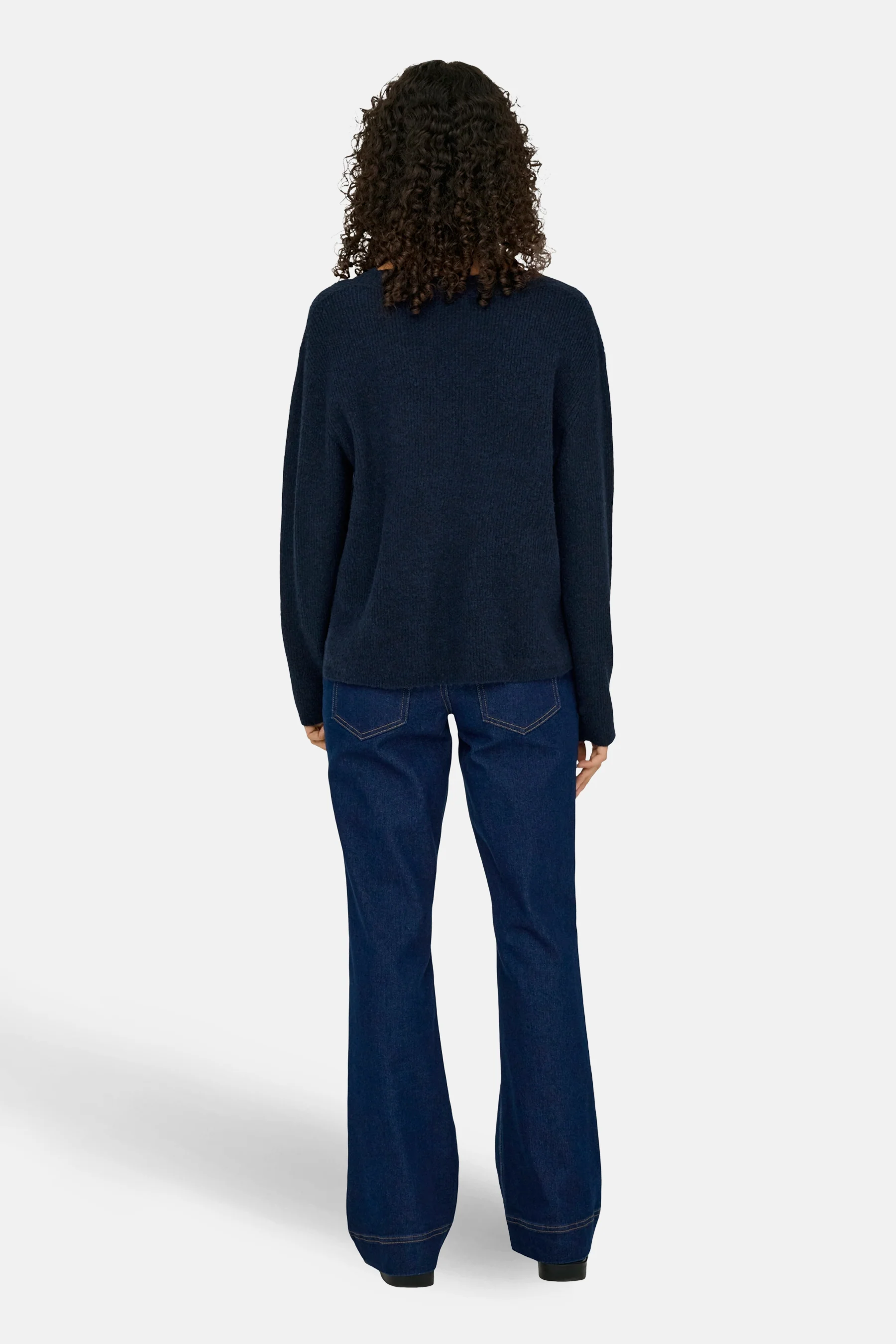 Pull met V-hals - blauw - Image 3