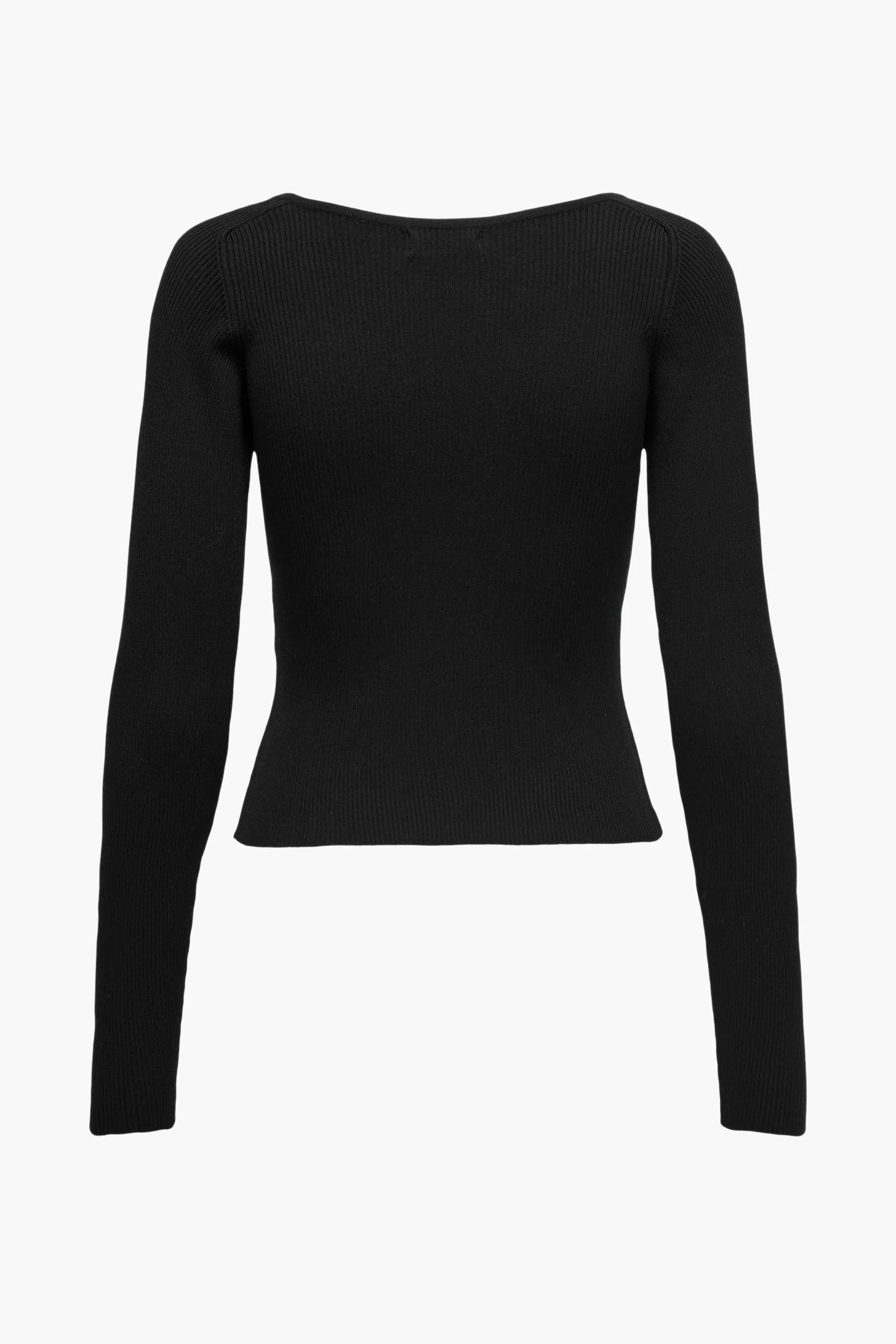 Pull met V-hals - zwart - Image 2