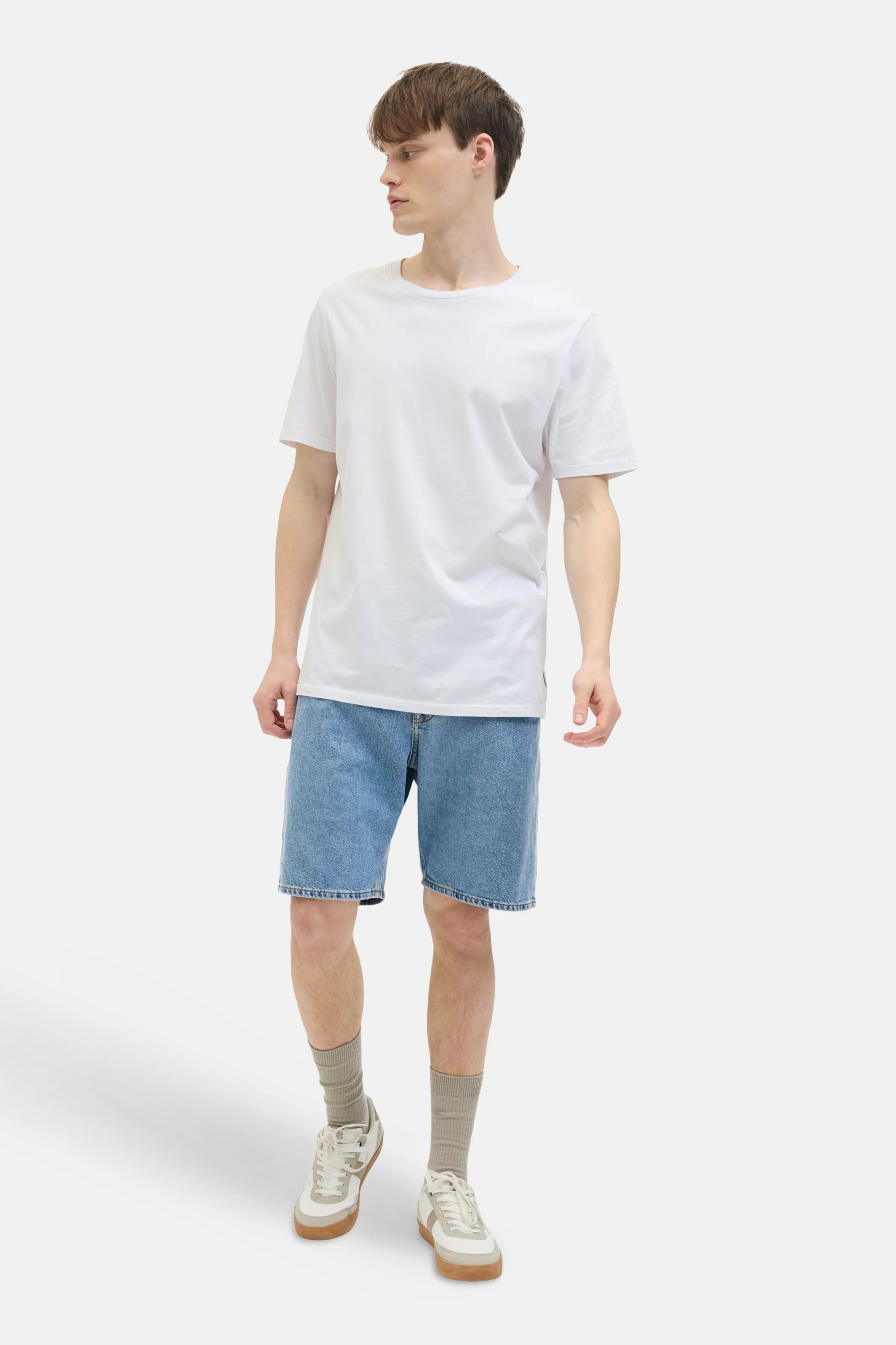 Short - Light blue denim - Image 2