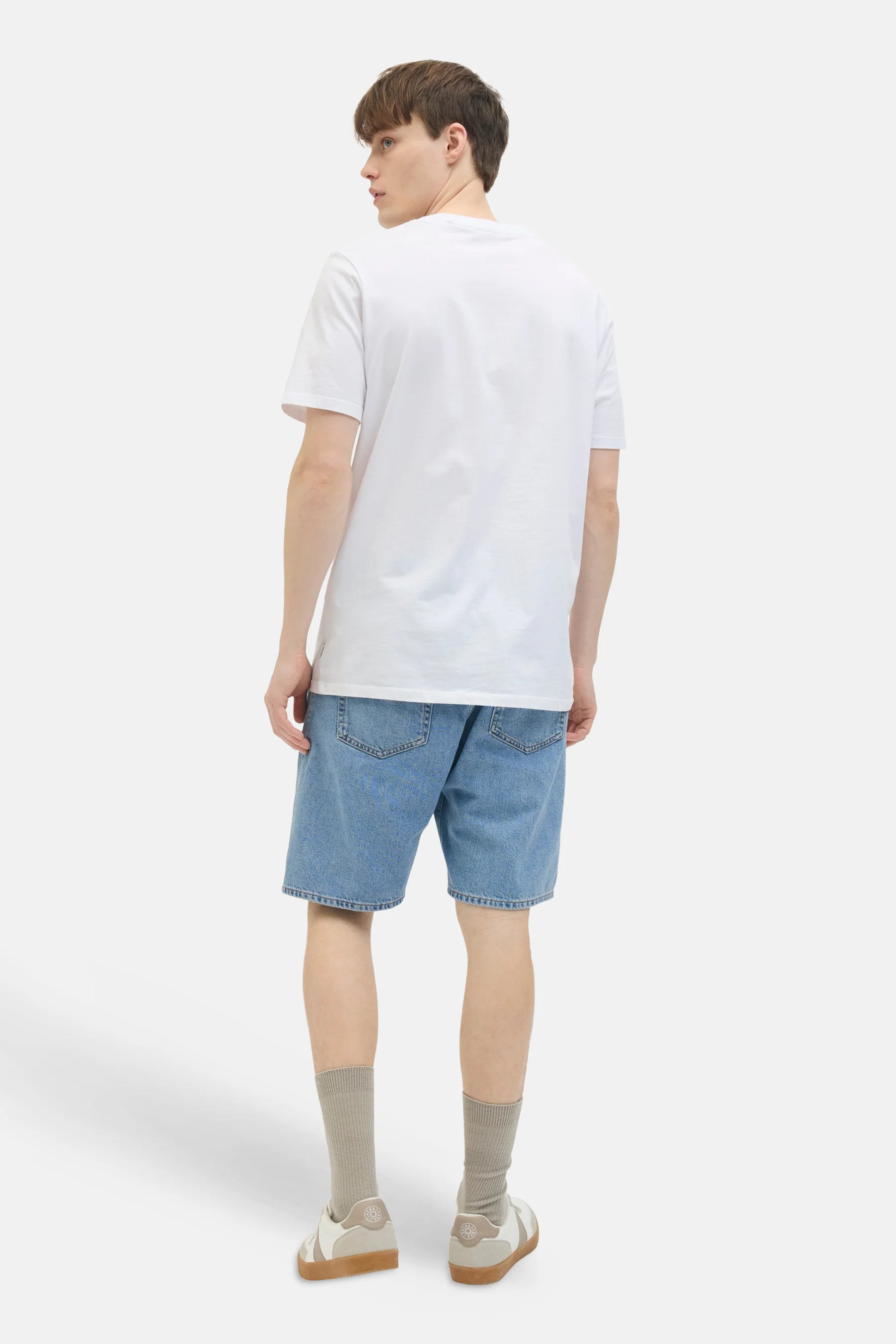 Short - Light blue denim - Image 3
