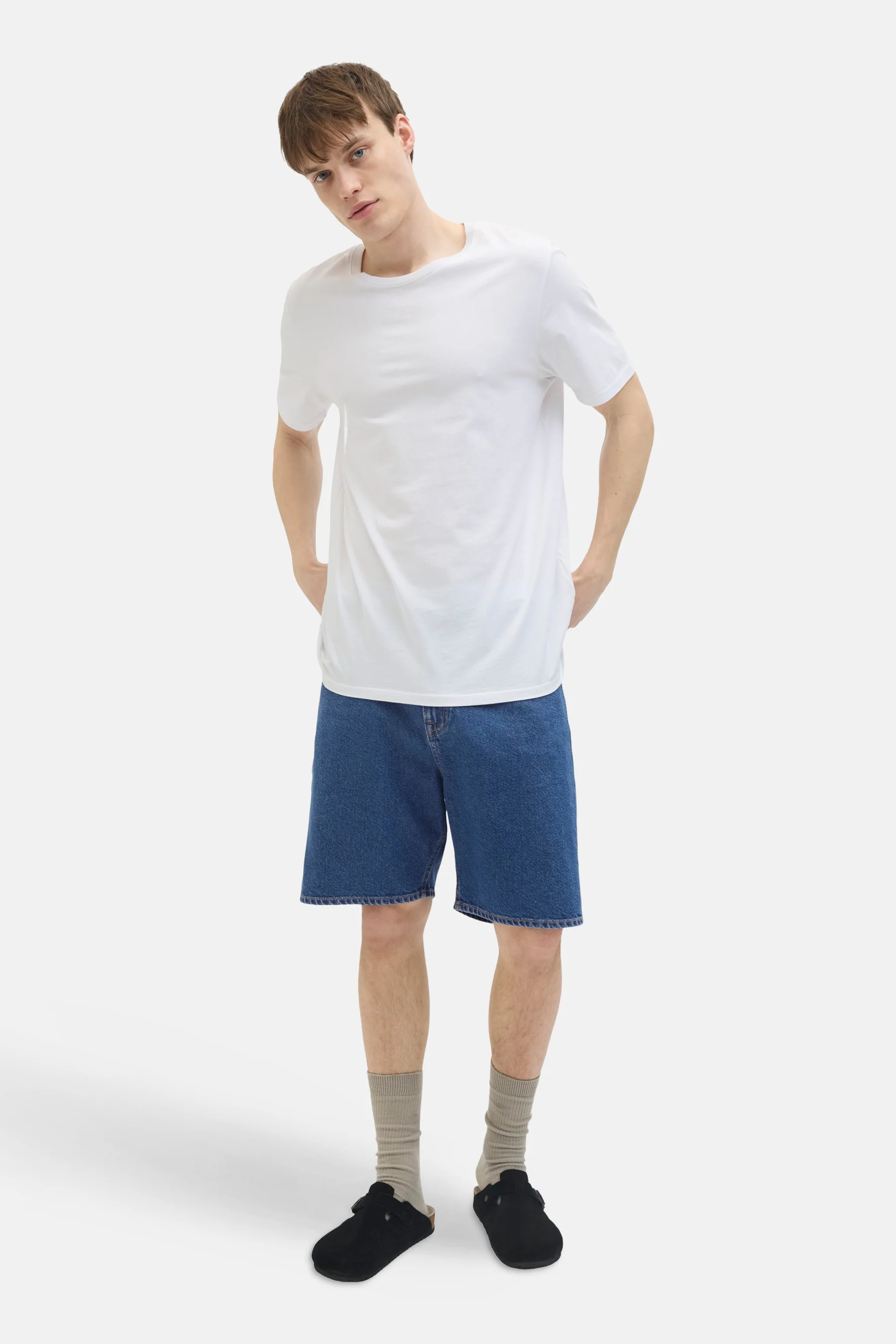 Short - mid blue denim - Image 2