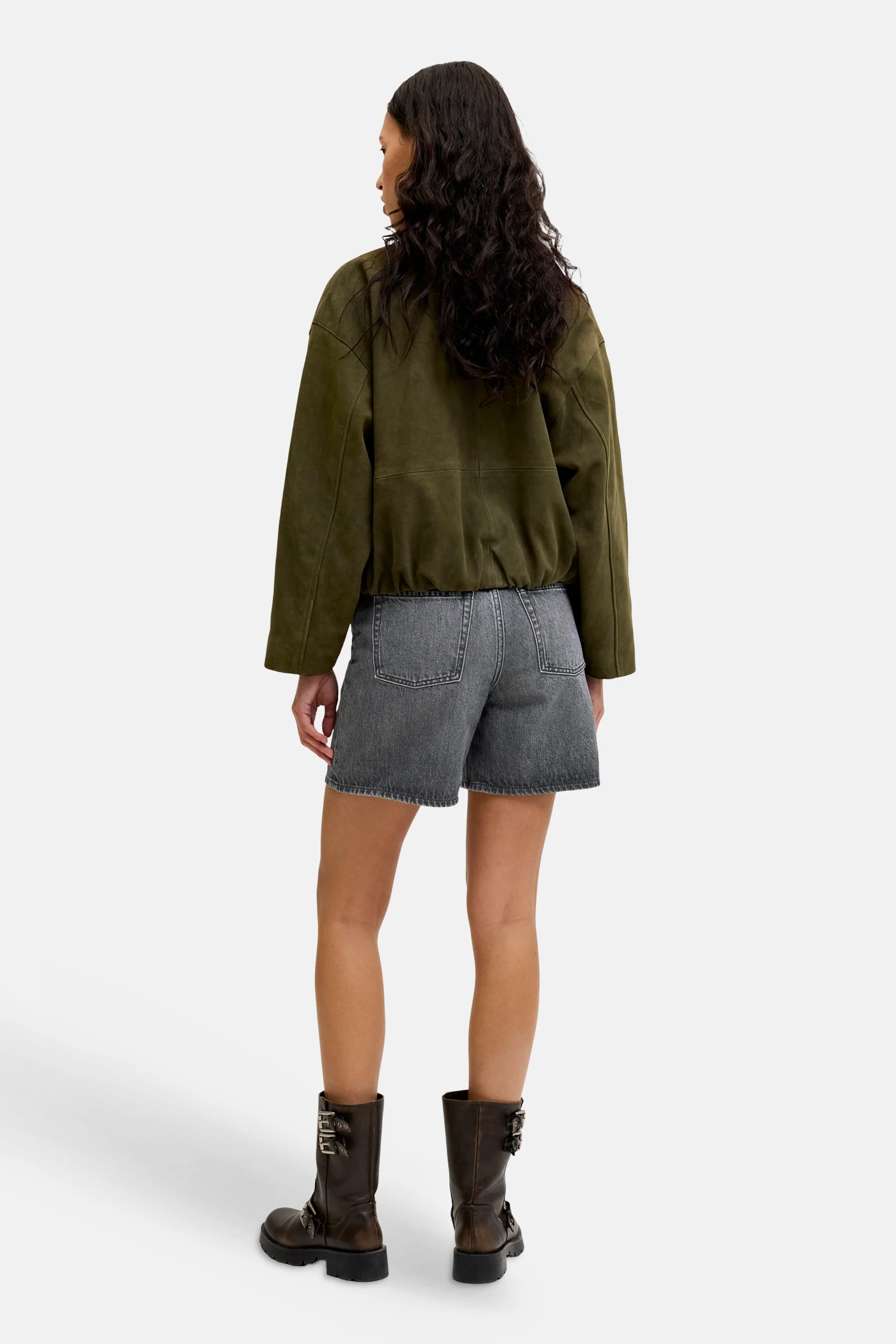 Short - dark grey denim - Image 3