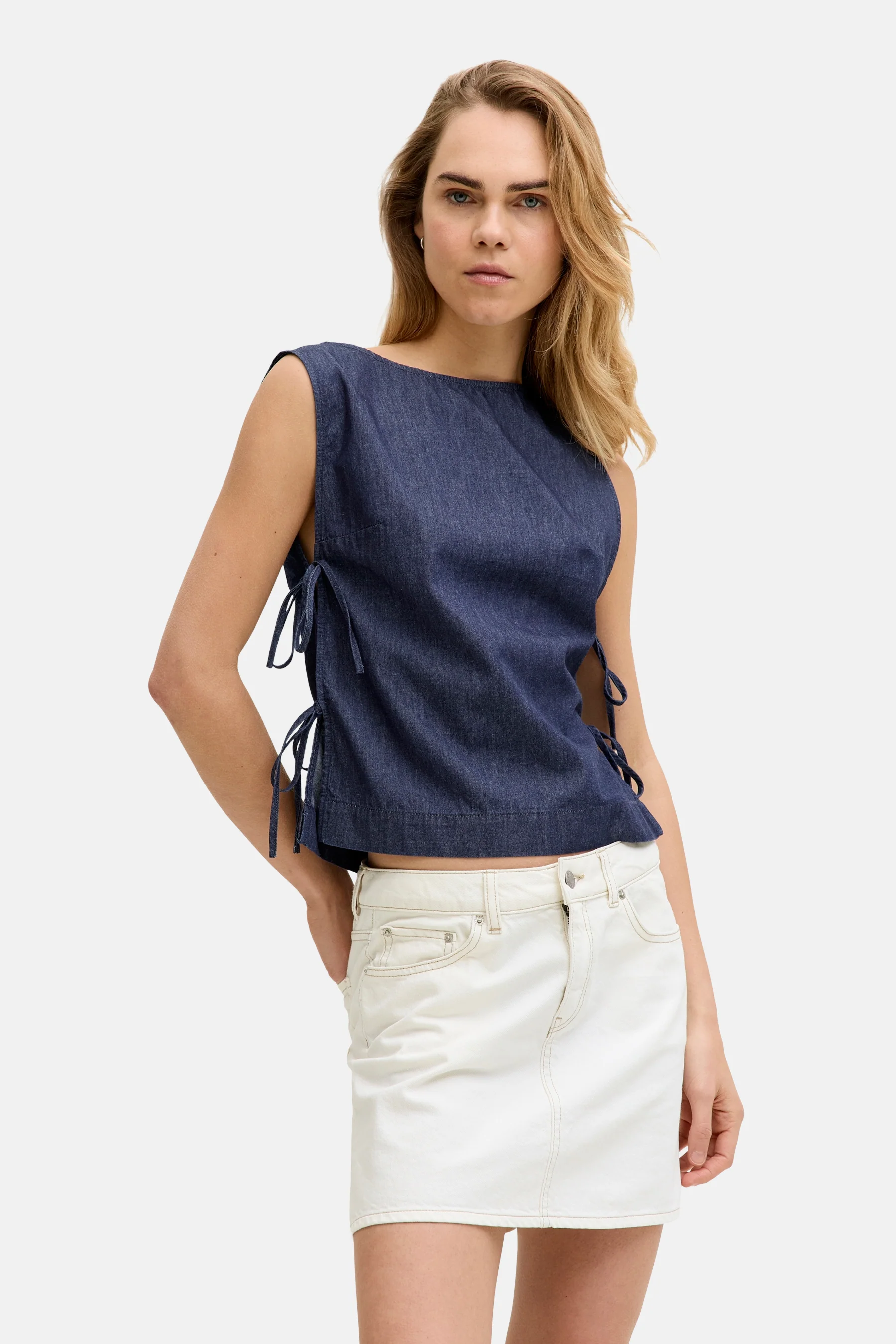 Blouse - dark blue denim