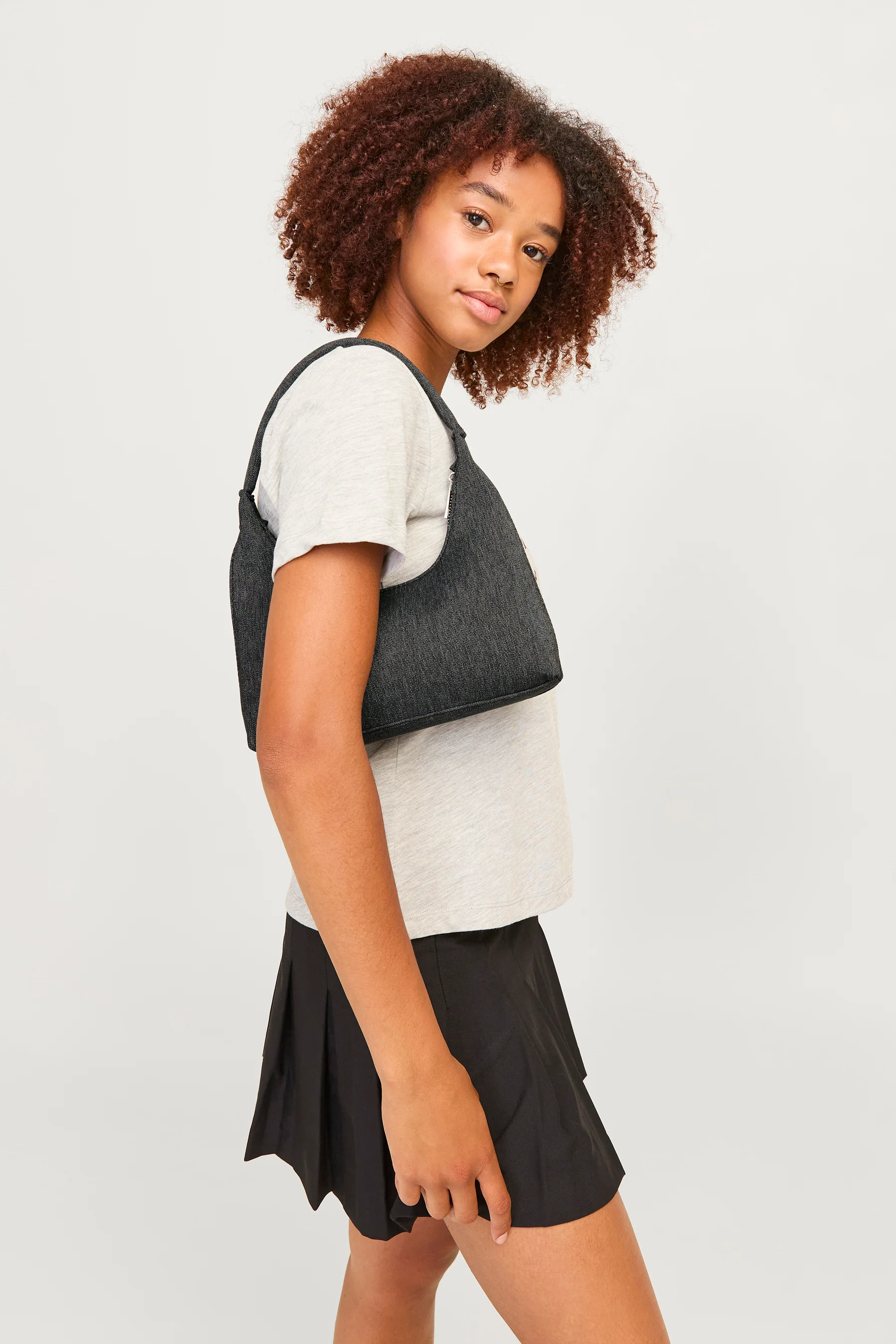 Handtas - dark grey denim - Image 7
