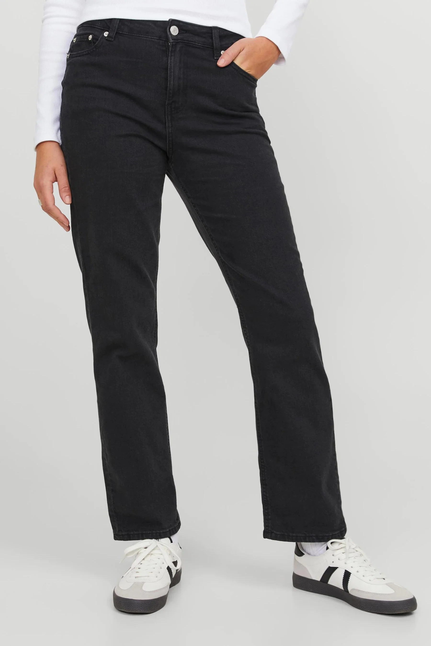 Straight jeans - black denim