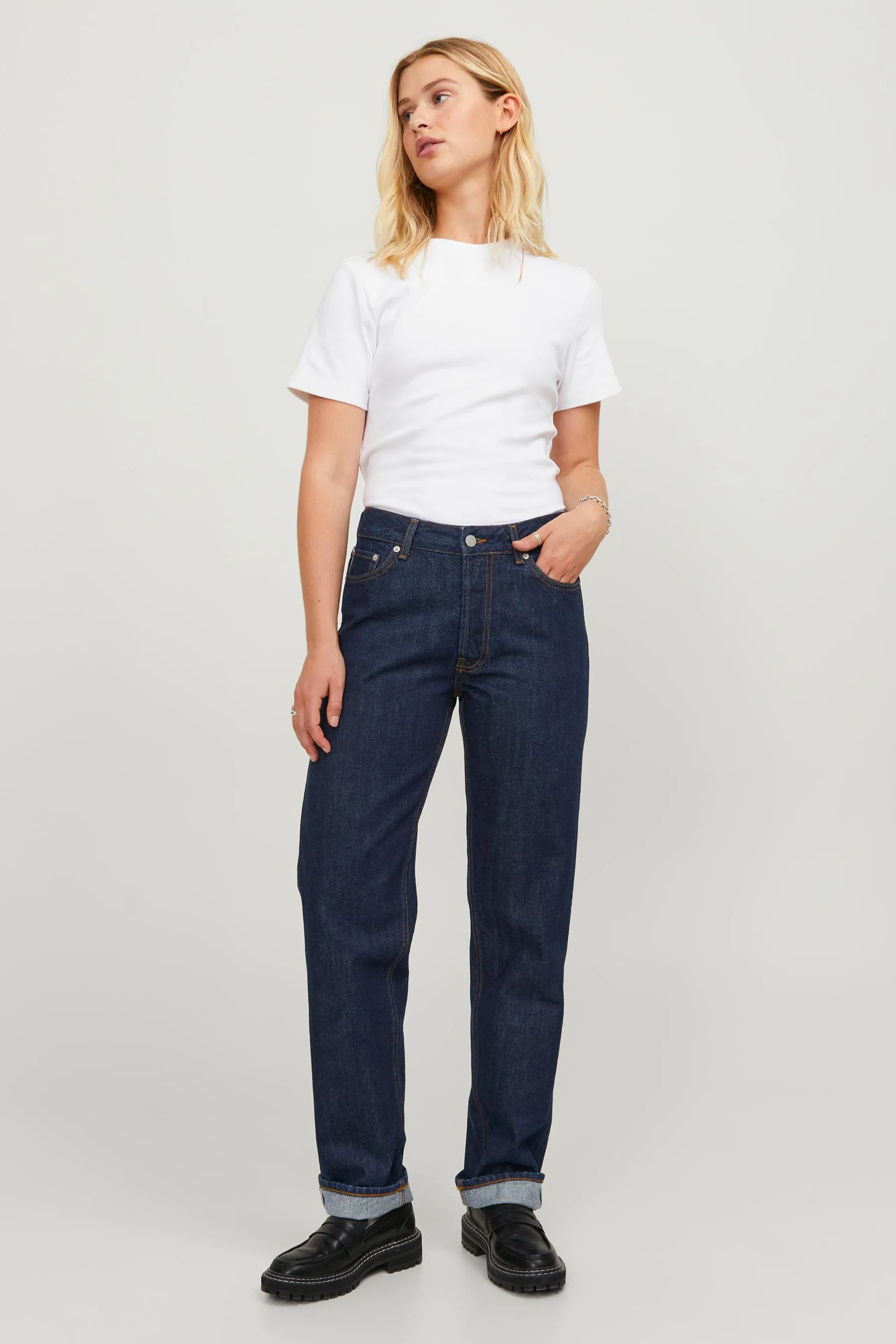 Straight jeans - dark blue denim - Image 2