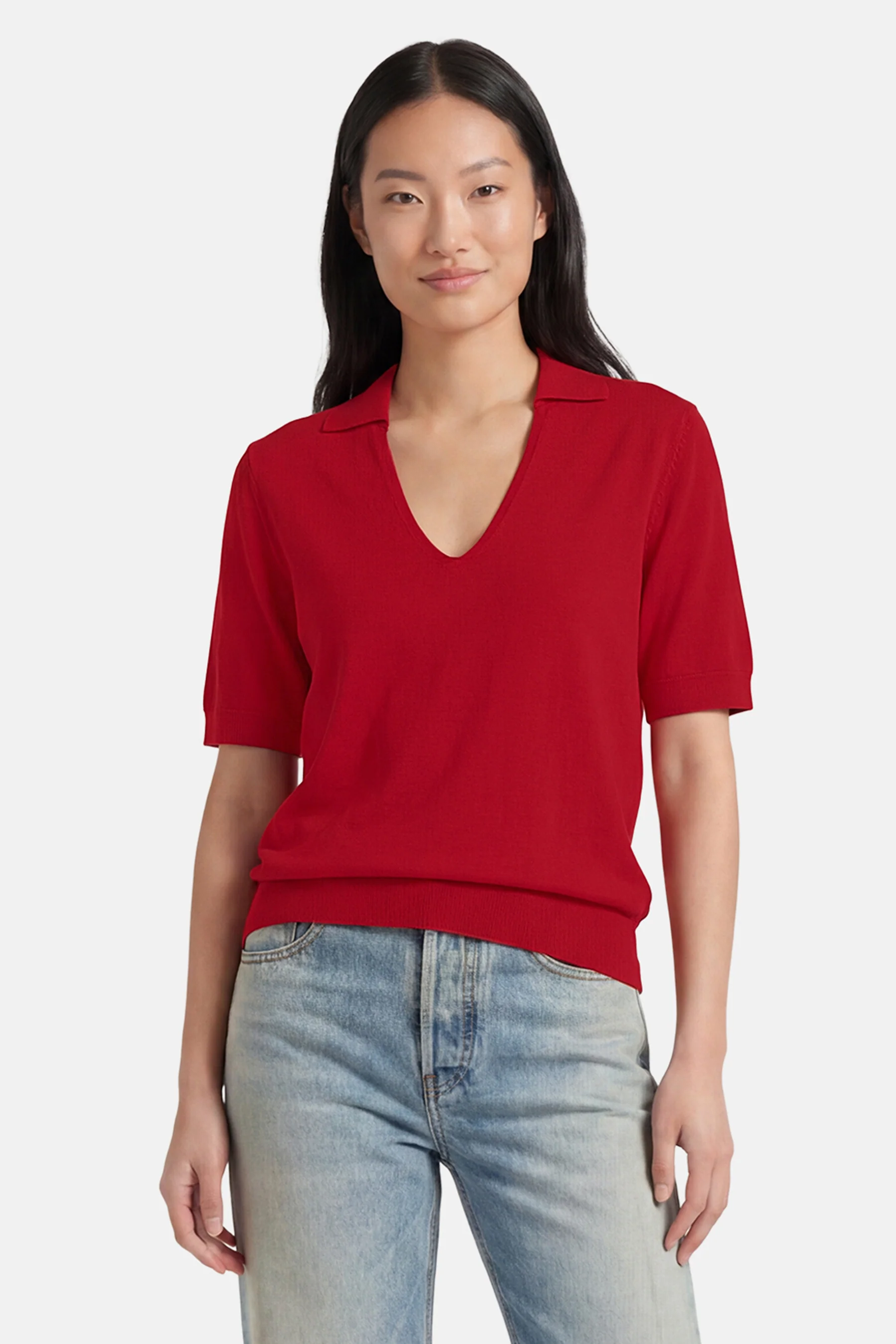 Polo met korte mouwen - rood