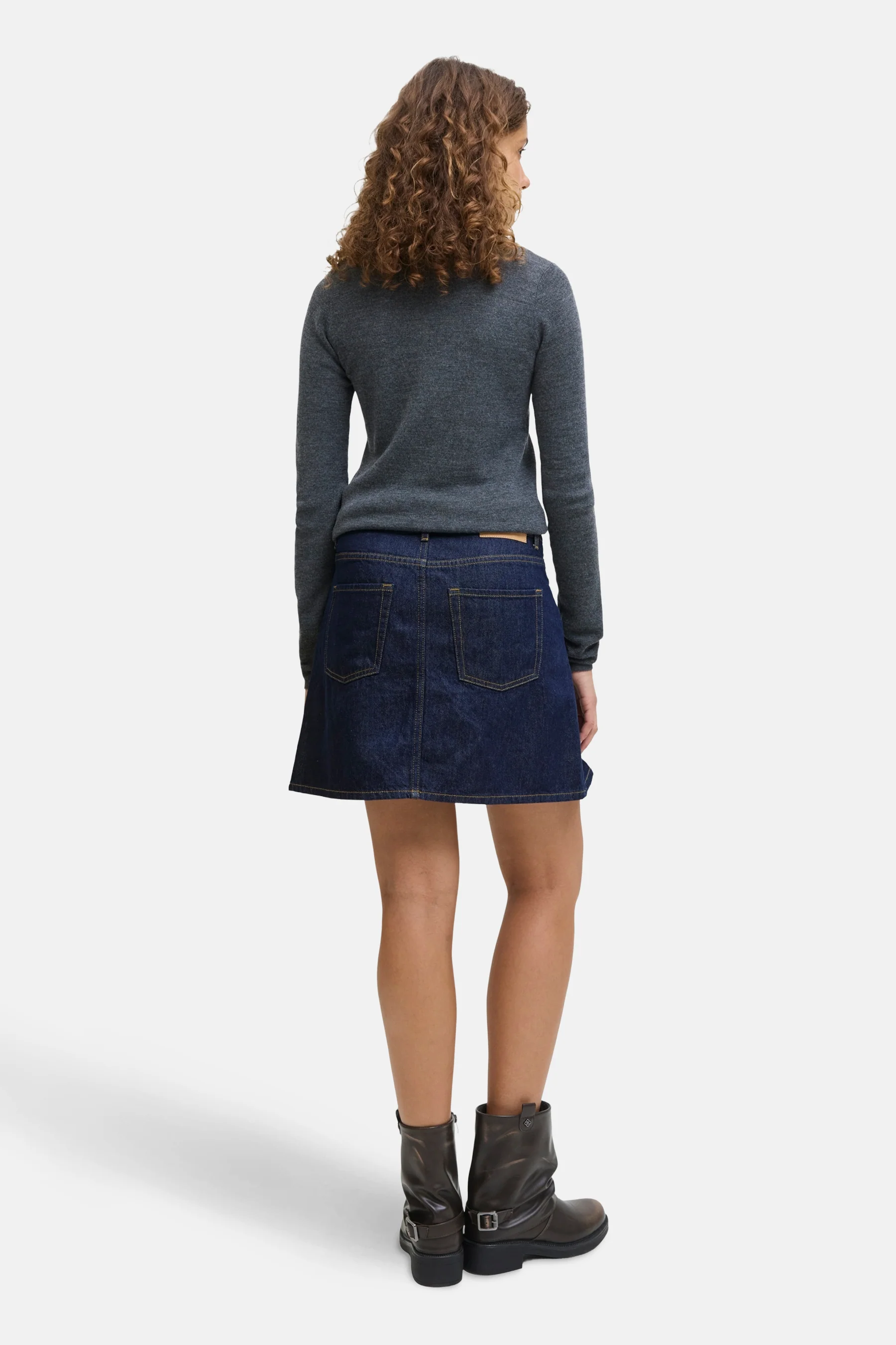 Korte rok - dark blue denim - Image 3