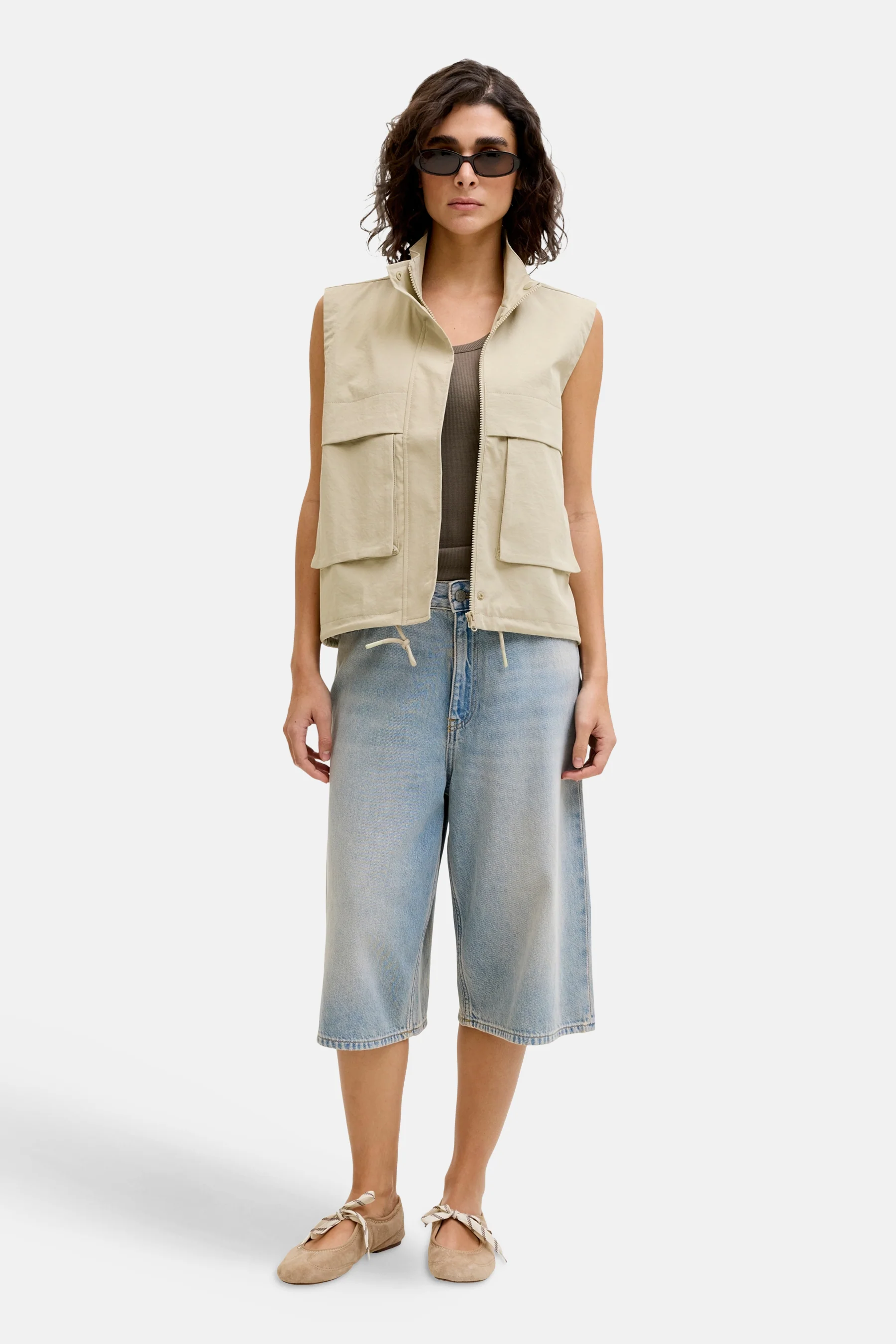 Short - light blue denim - Image 2