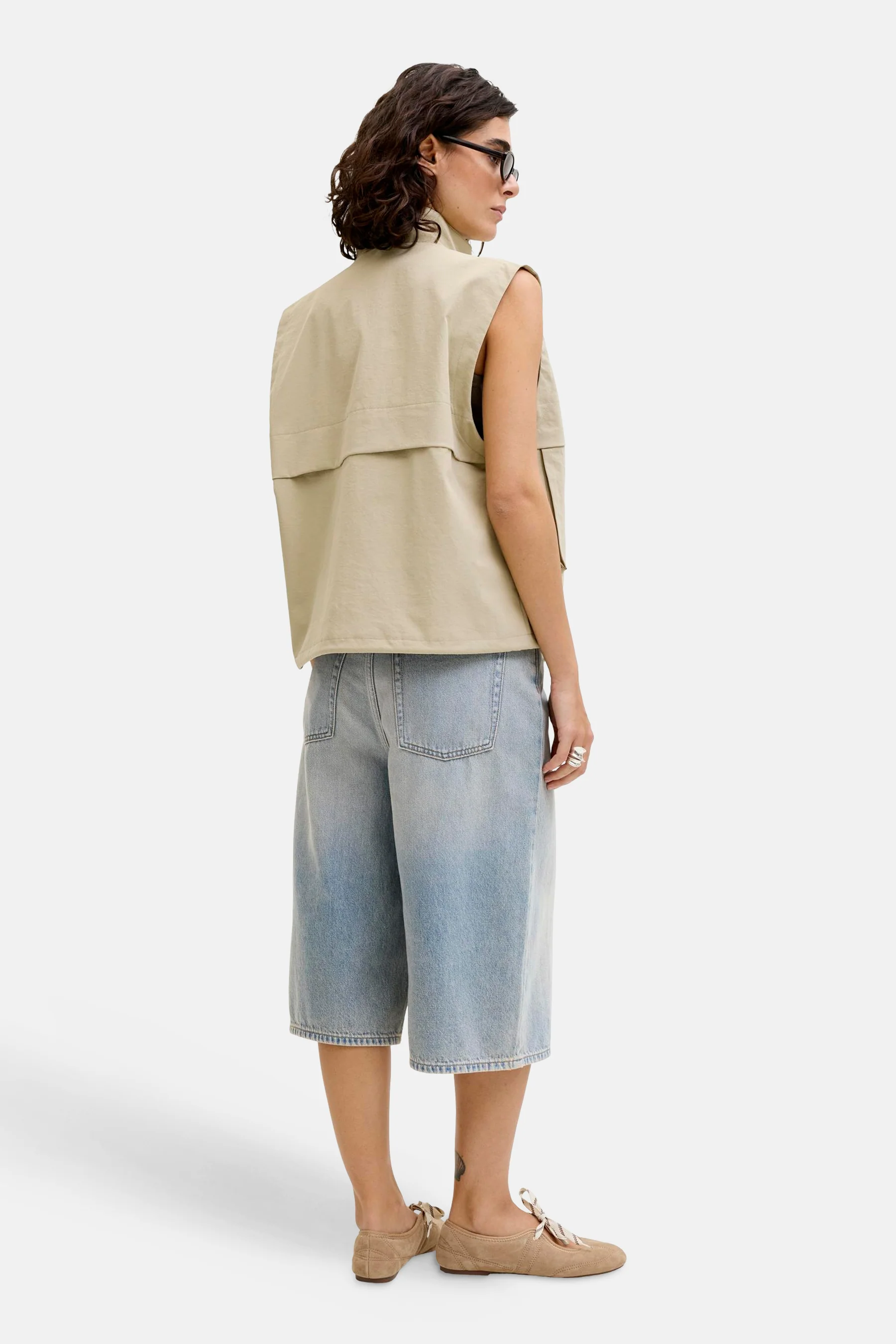 Short - light blue denim - Image 3