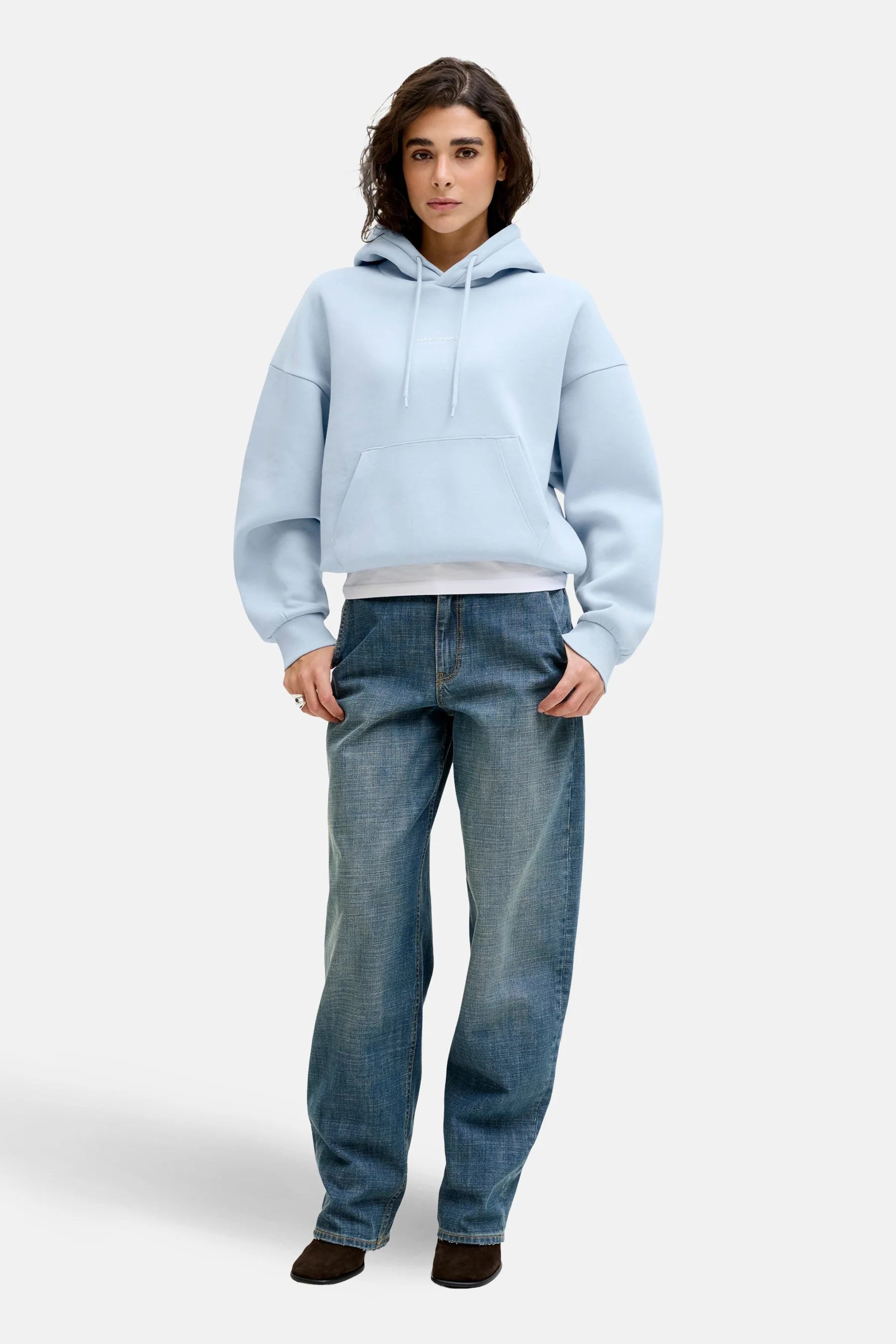 Sweater met kap - blauw - Image 2