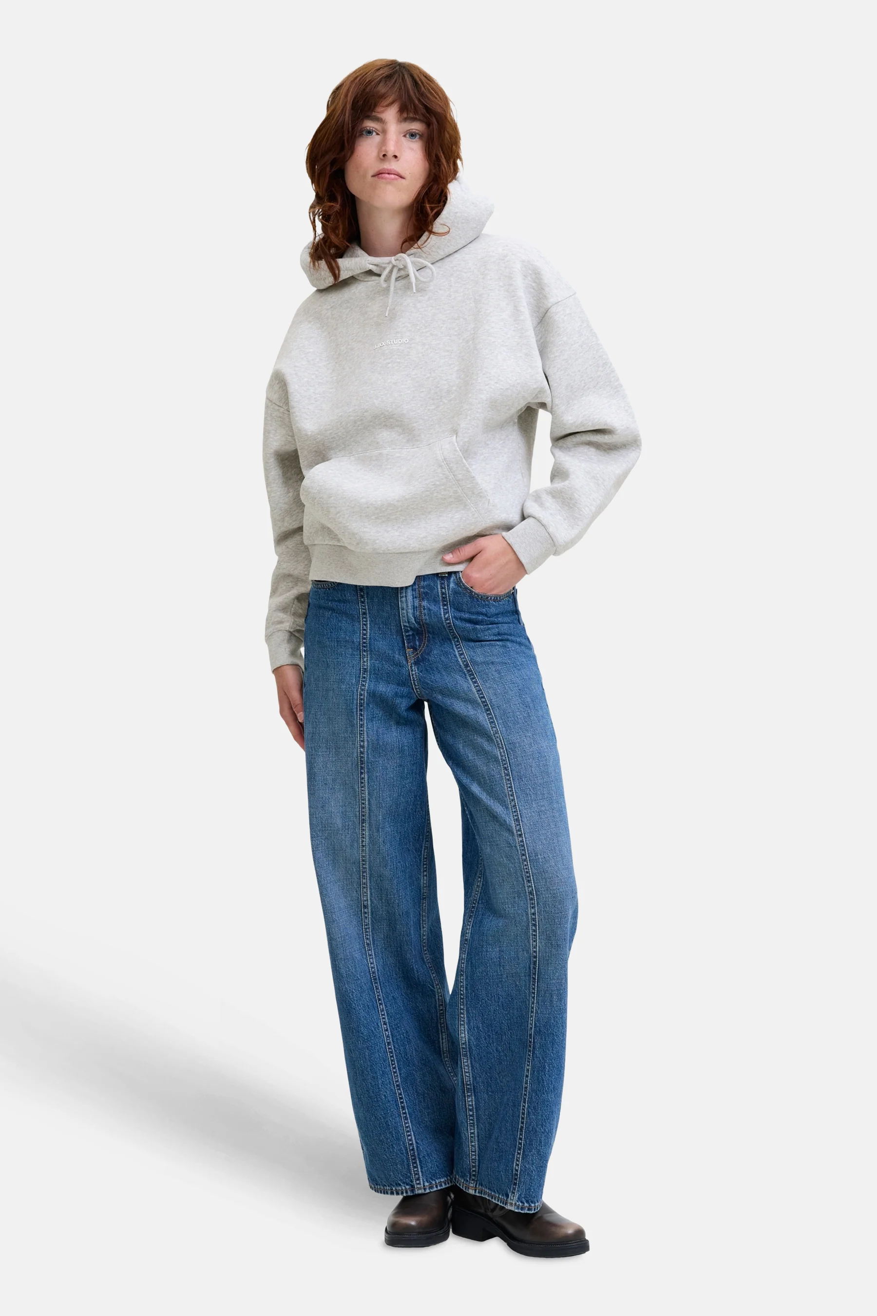 Sweater met kap - grijs - Image 2