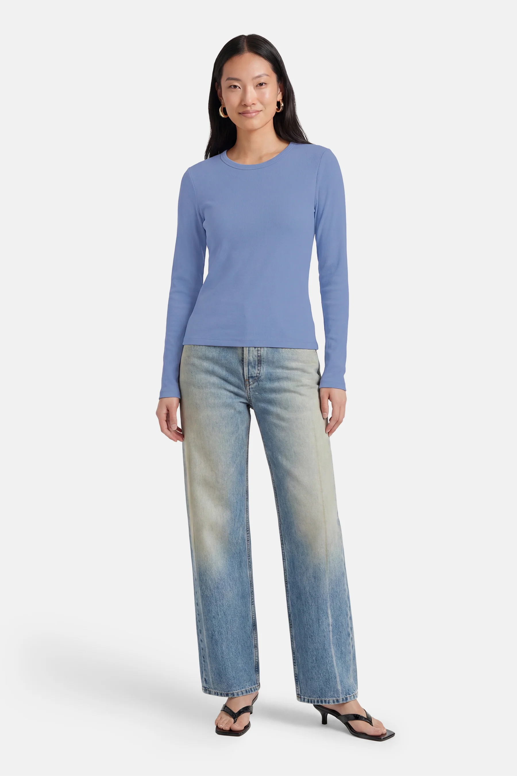 T-shirt met lange mouwen - blauw - Image 2