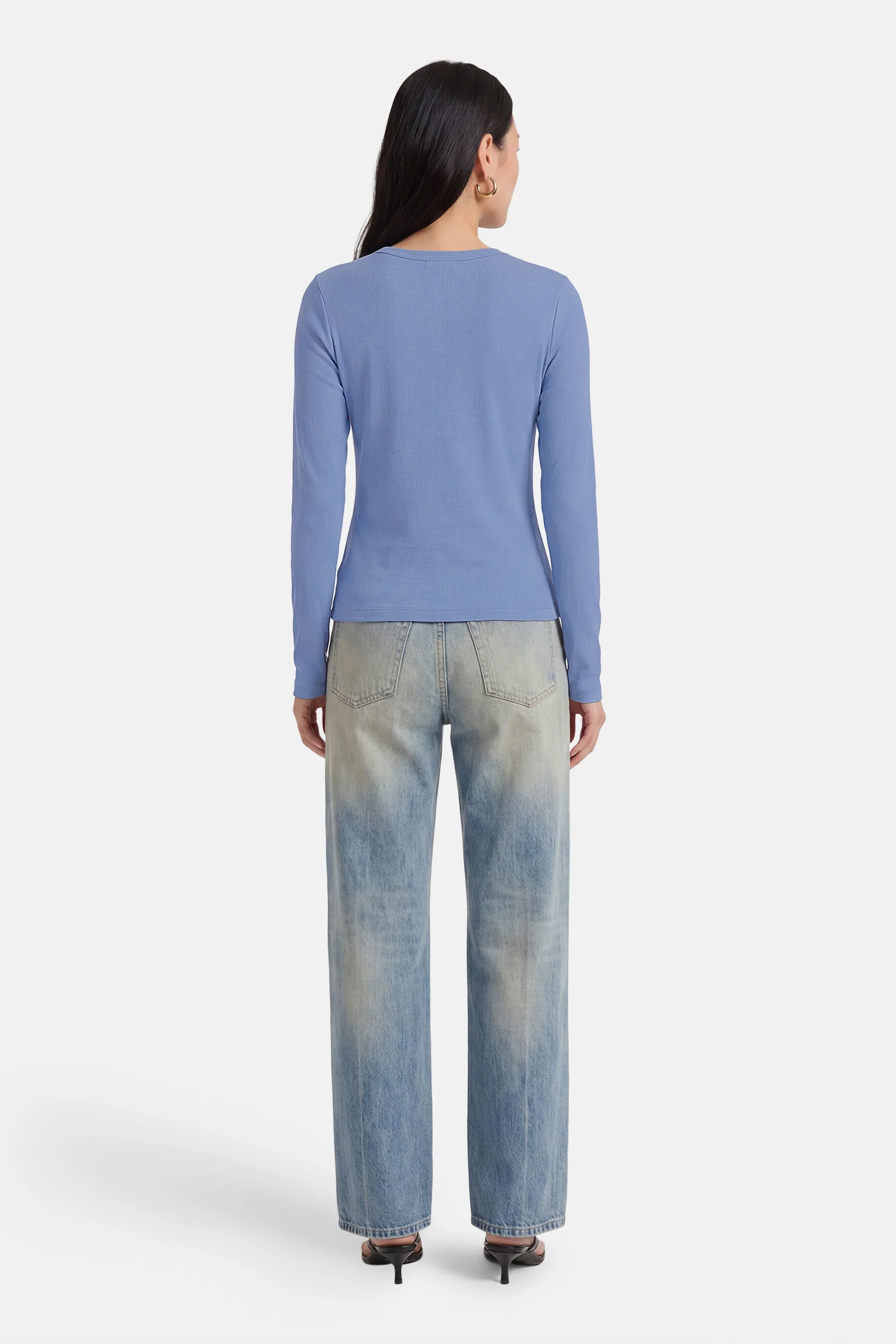 T-shirt met lange mouwen - blauw - Image 3