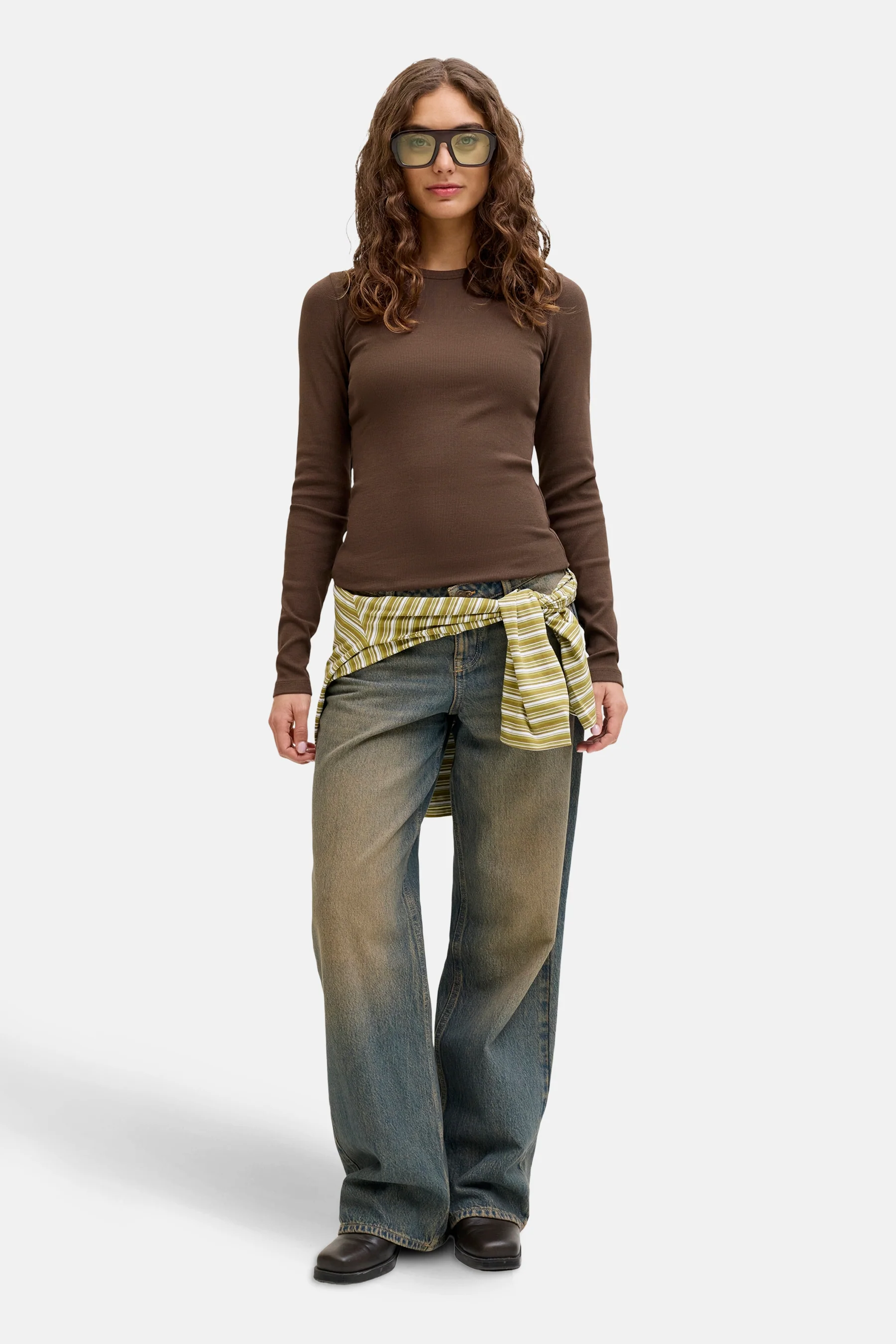 T-shirt met lange mouwen - bruin - Image 2