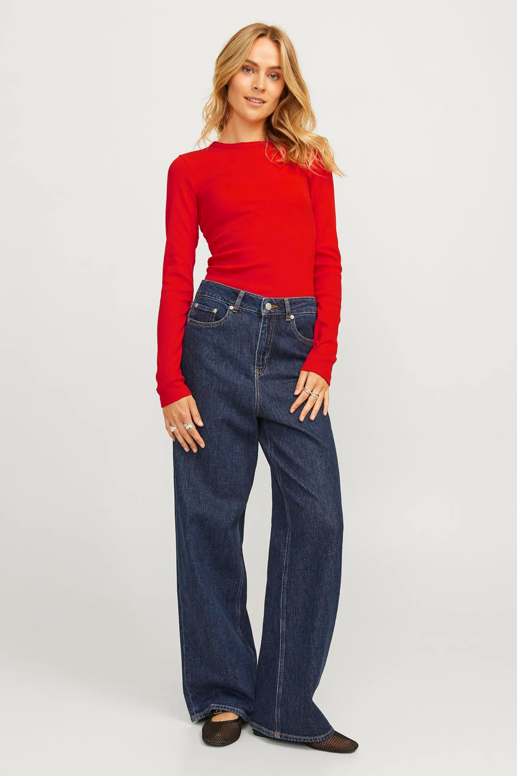 T-shirt met lange mouwen - rood - Image 2