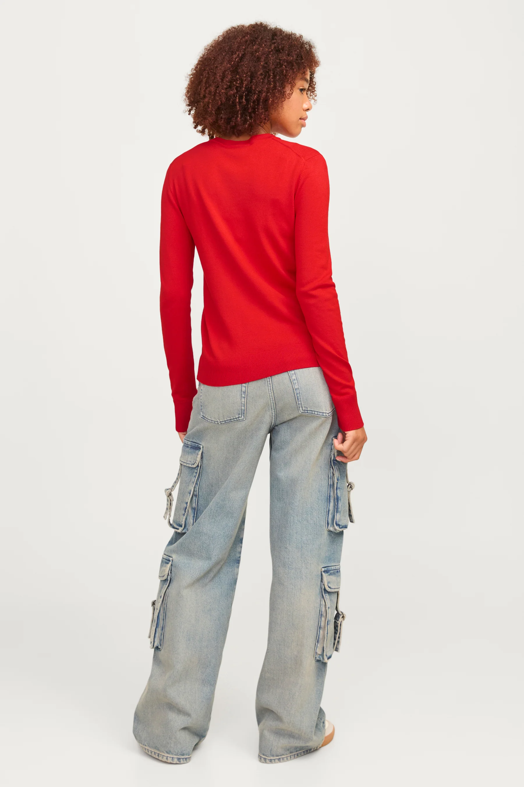 Pull met ronde hals - rood - Image 5