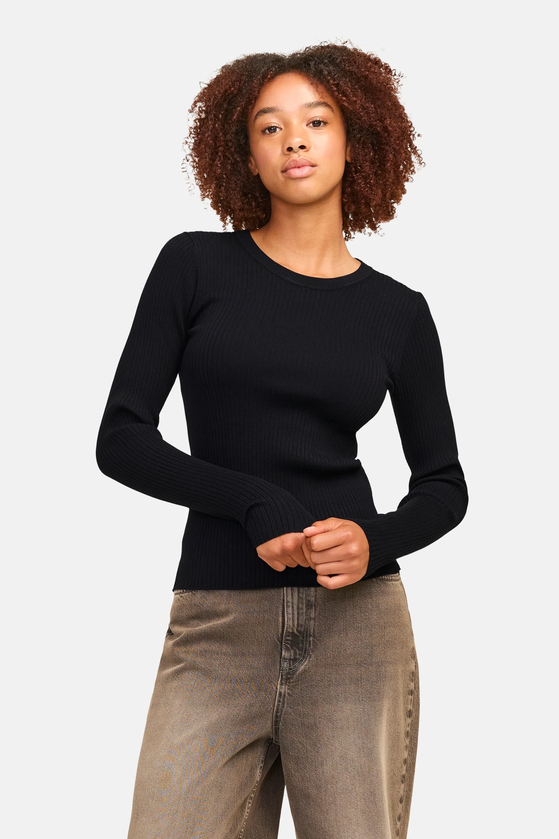 T-shirt met lange mouwen - zwart