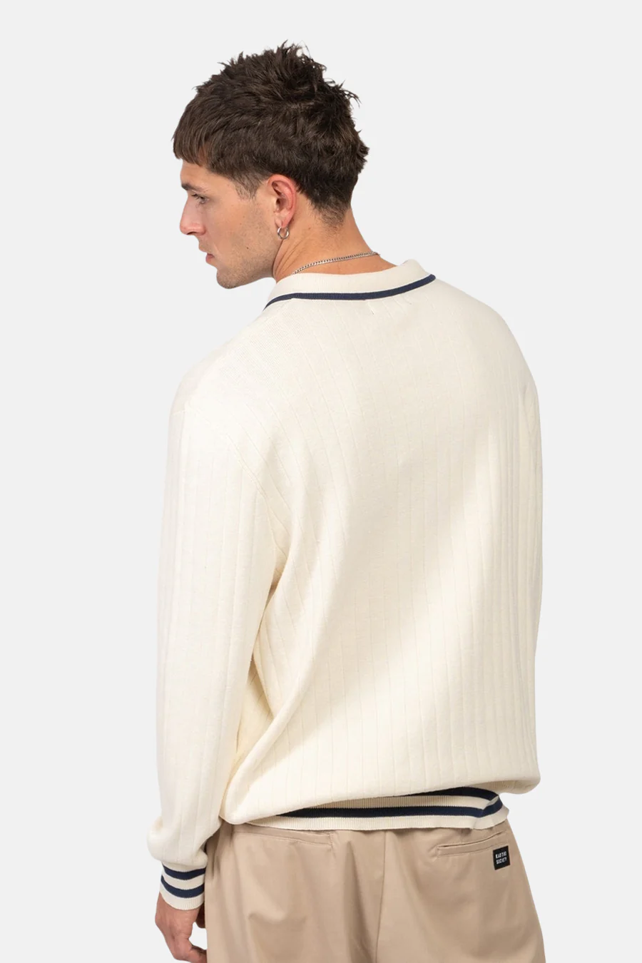 Pull met ronde hals - ecru - Image 3