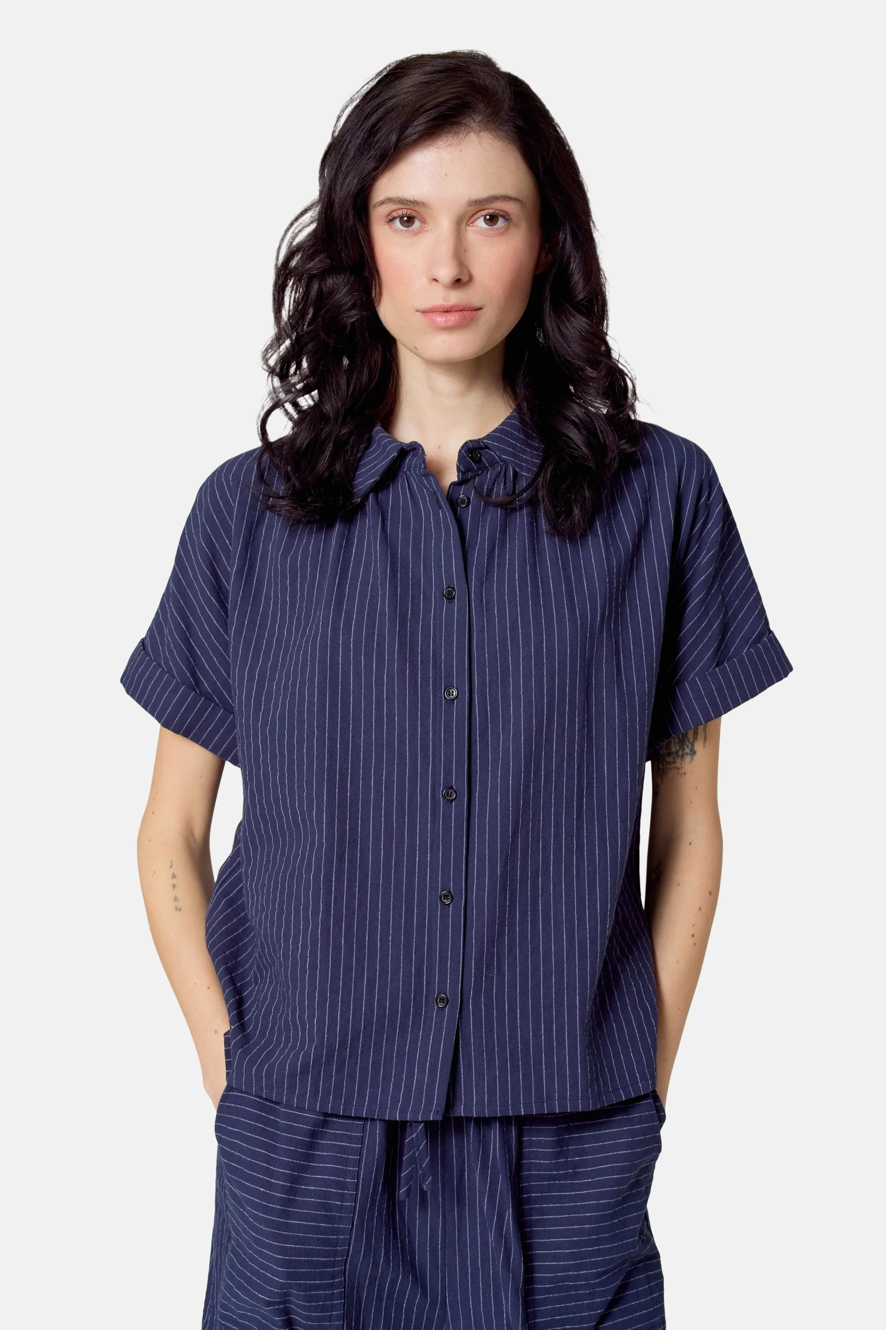 Hemd met korte mouwen - blauw