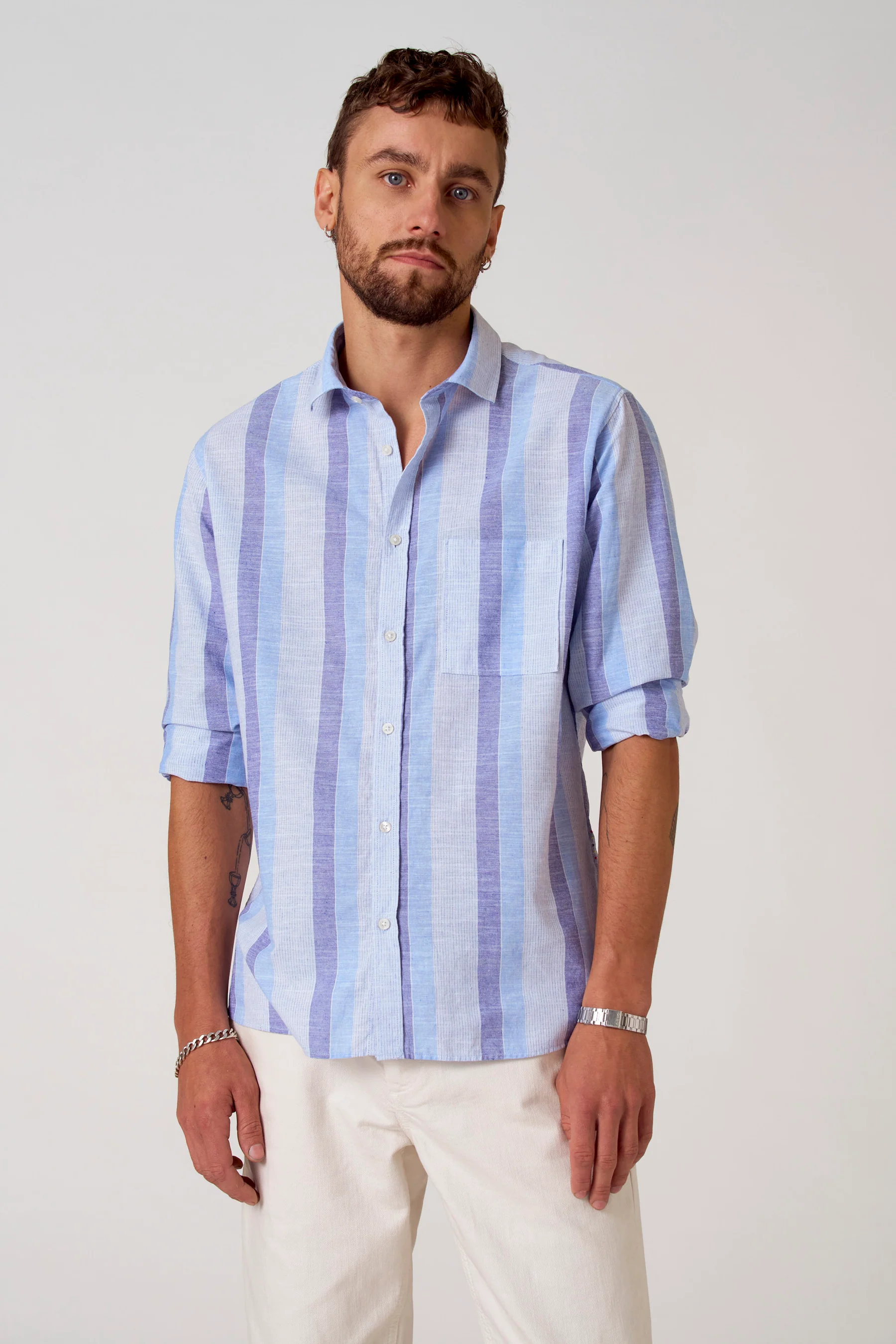 Hemd met korte mouwen - blauw - Image 5