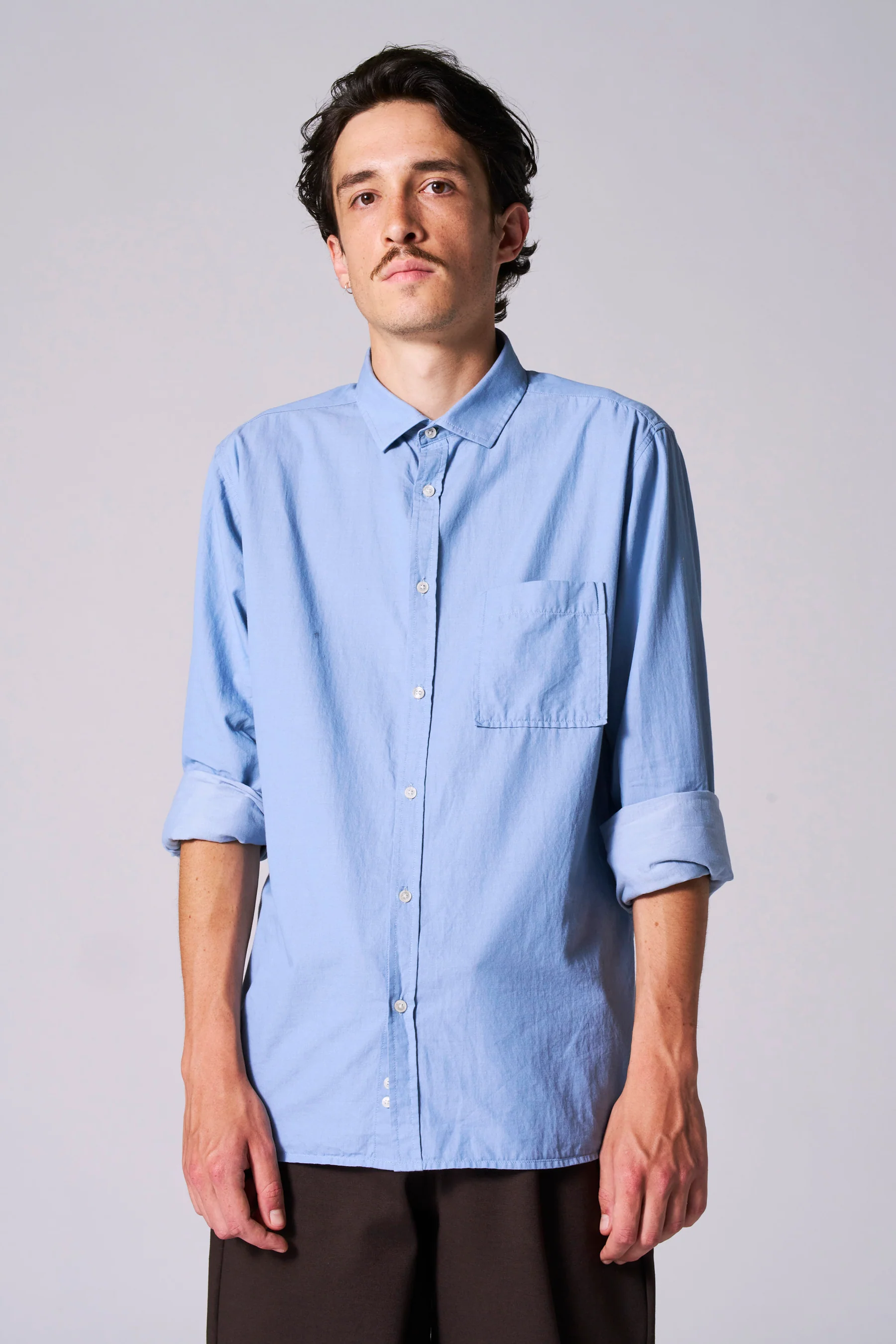 Hemd met lange mouwen - blauw