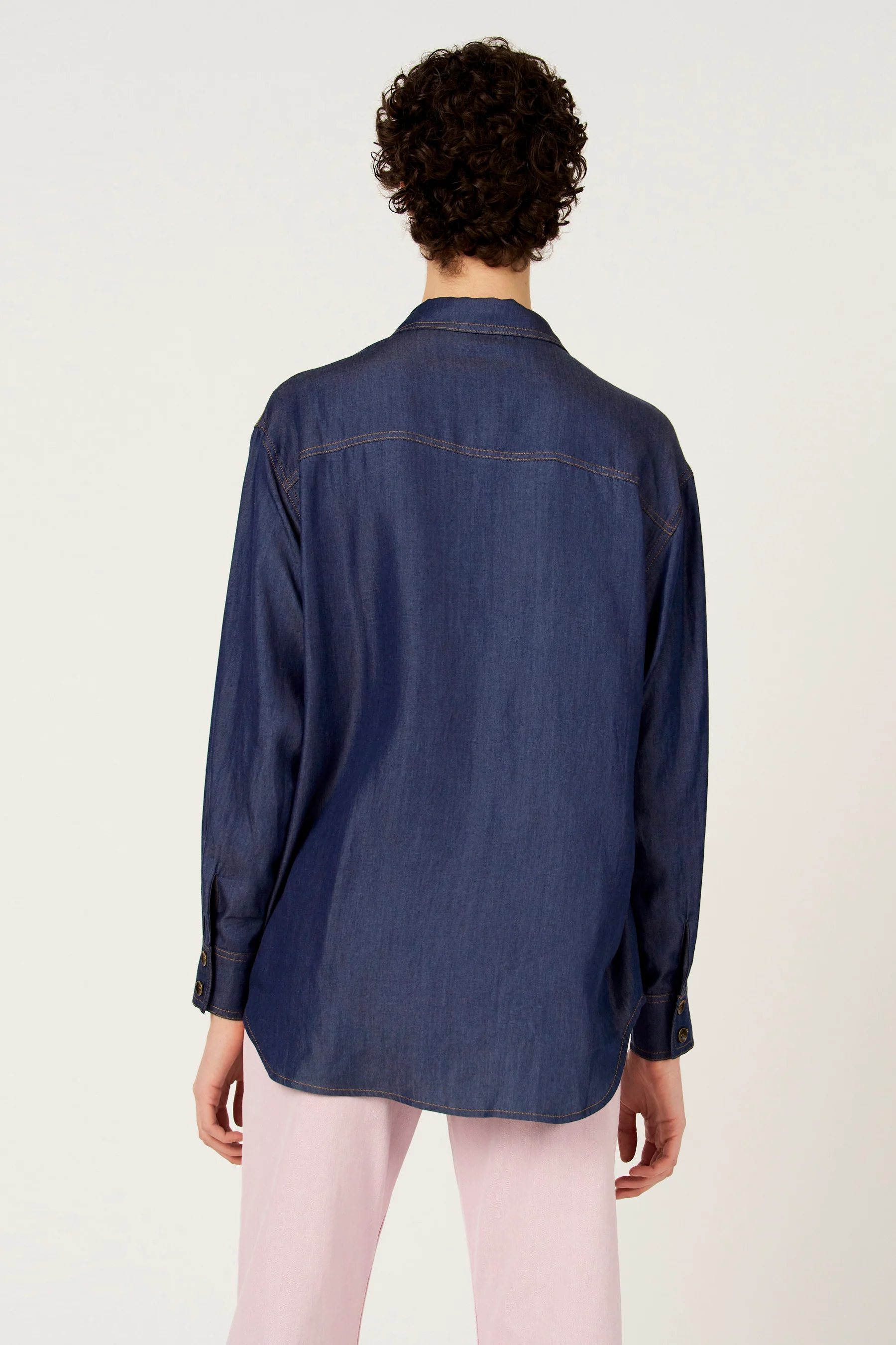 Hemd met lange mouwen - dark blue denim - Image 3