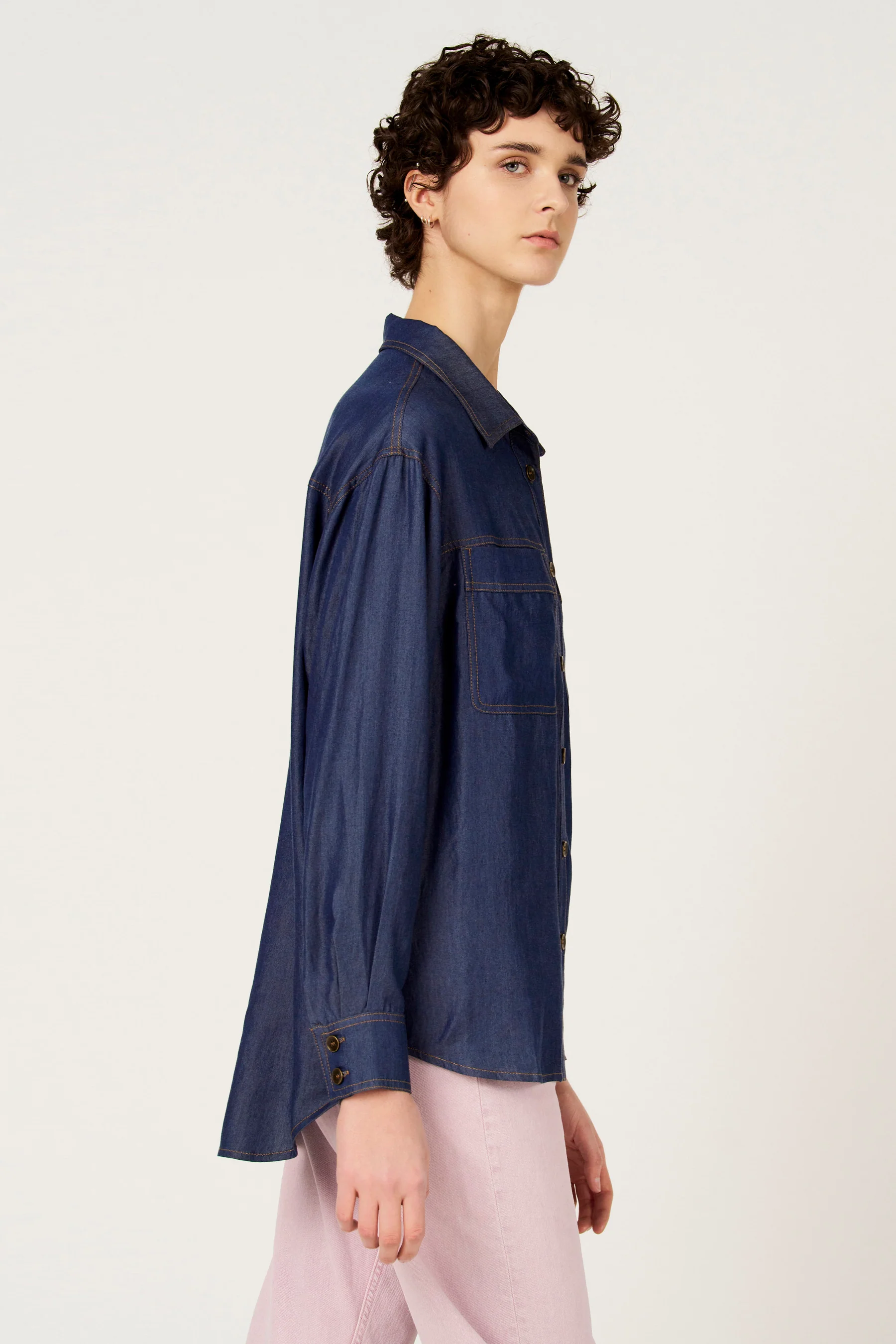 Hemd met lange mouwen - dark blue denim - Image 5