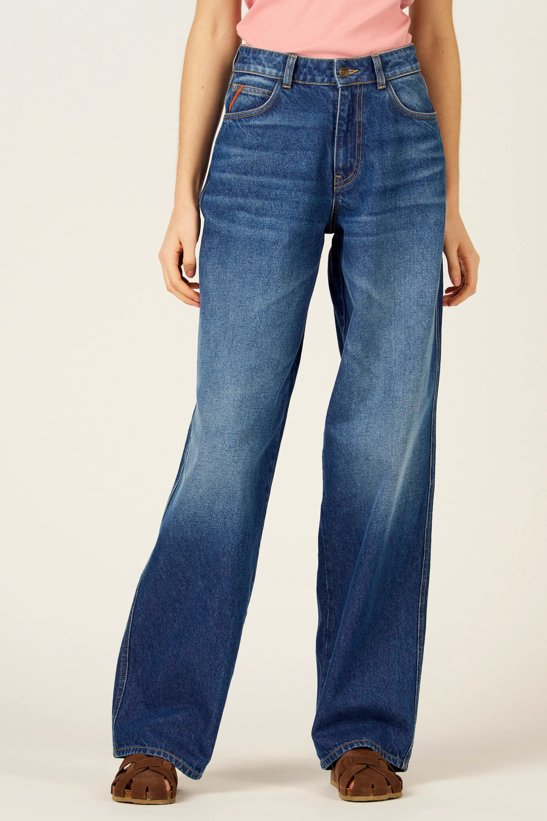 LE JEAN BAGGY - Mid blue denim