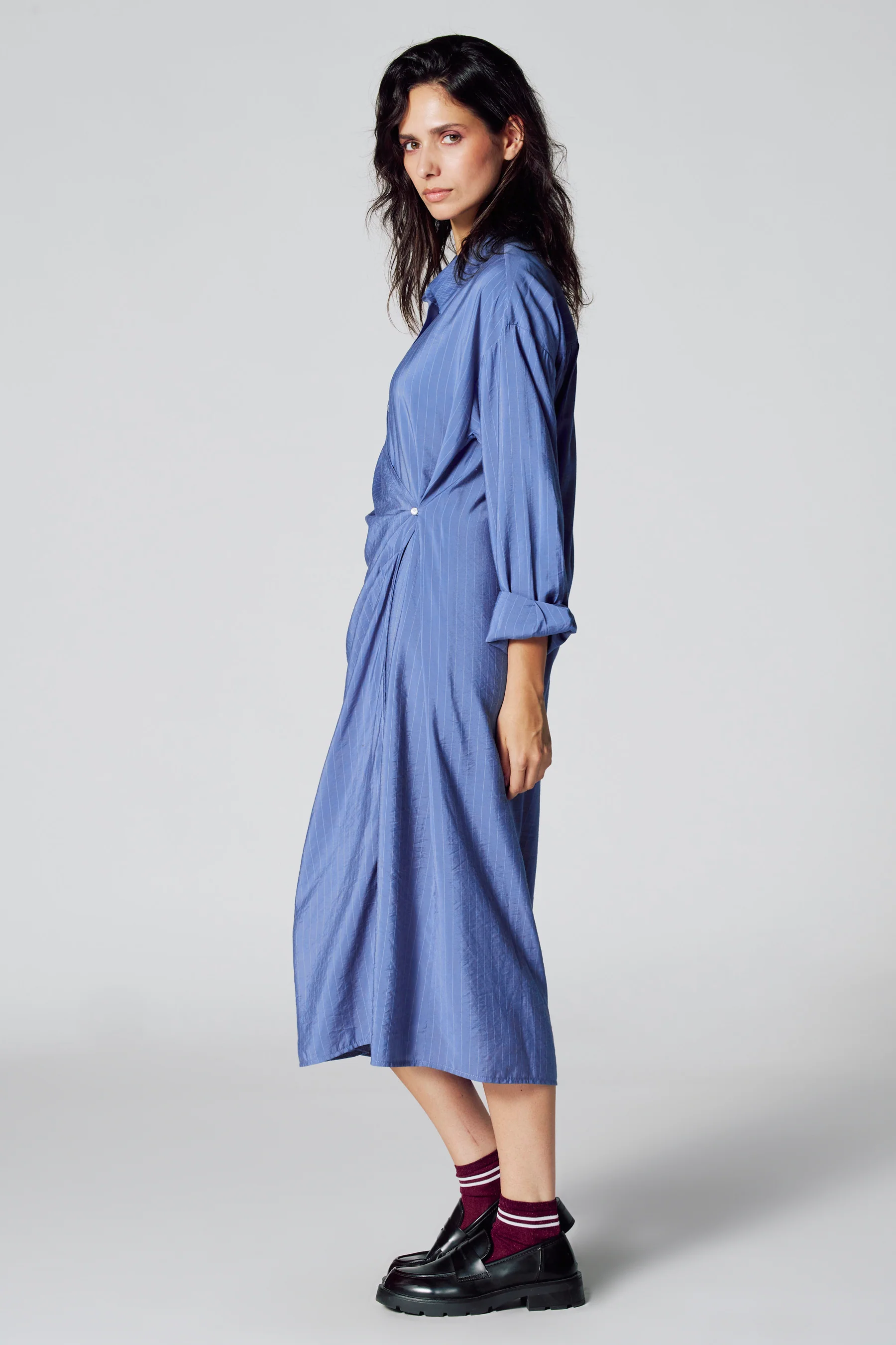 Kleedje met lange mouwen - Blauw - Image 2