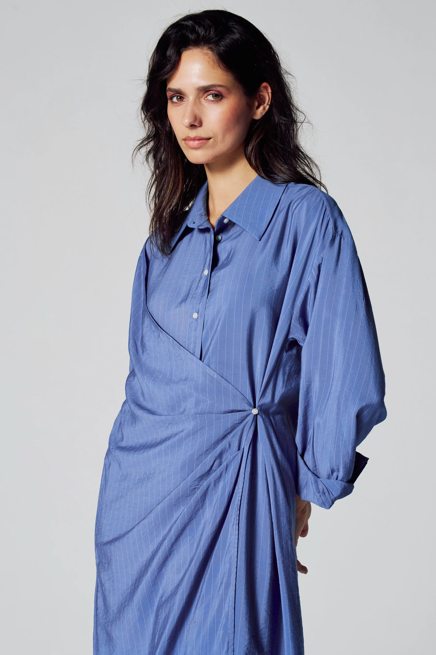 Kleedje met lange mouwen - Blauw - Image 5