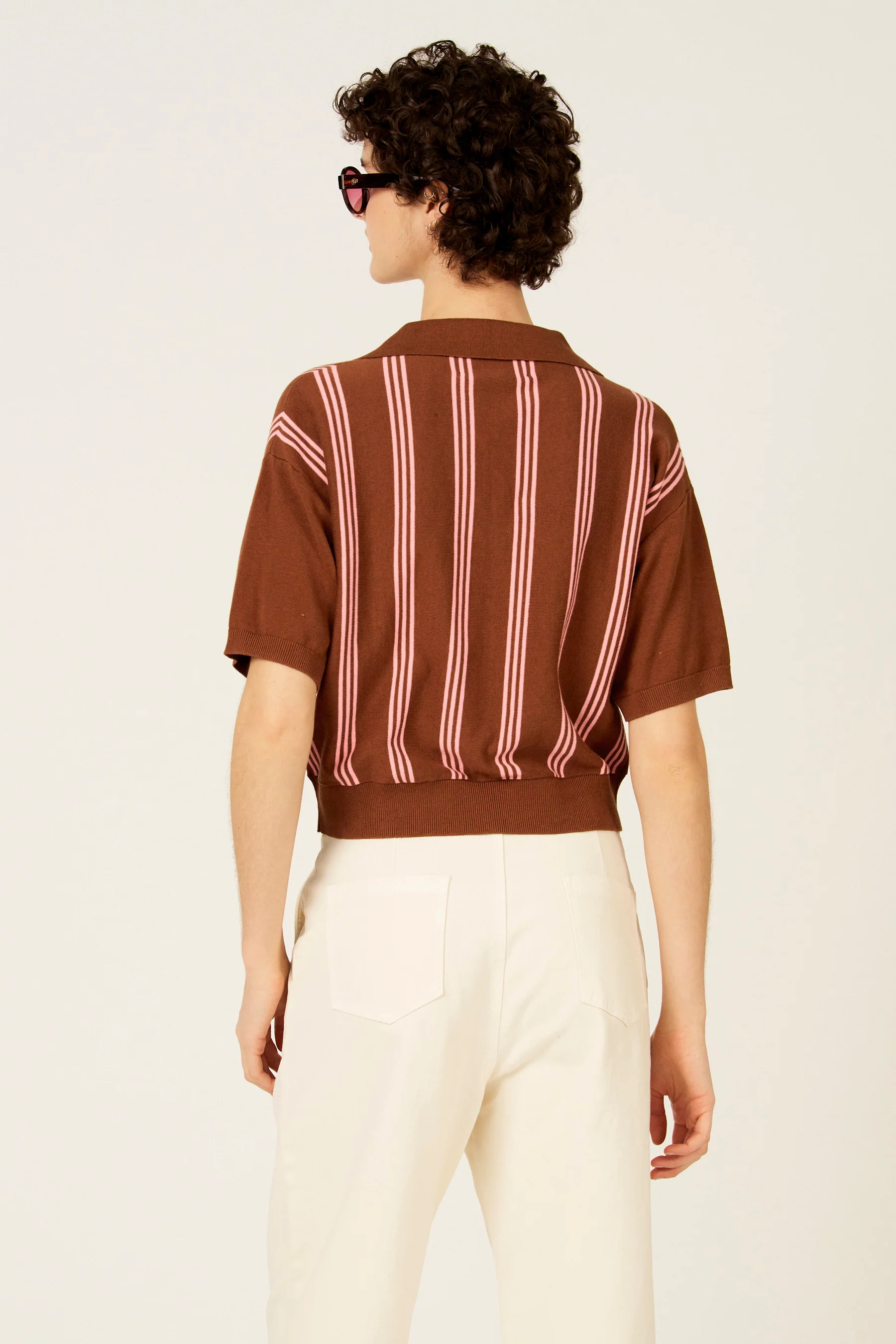 Polo met korte mouwen - bruin - Image 3