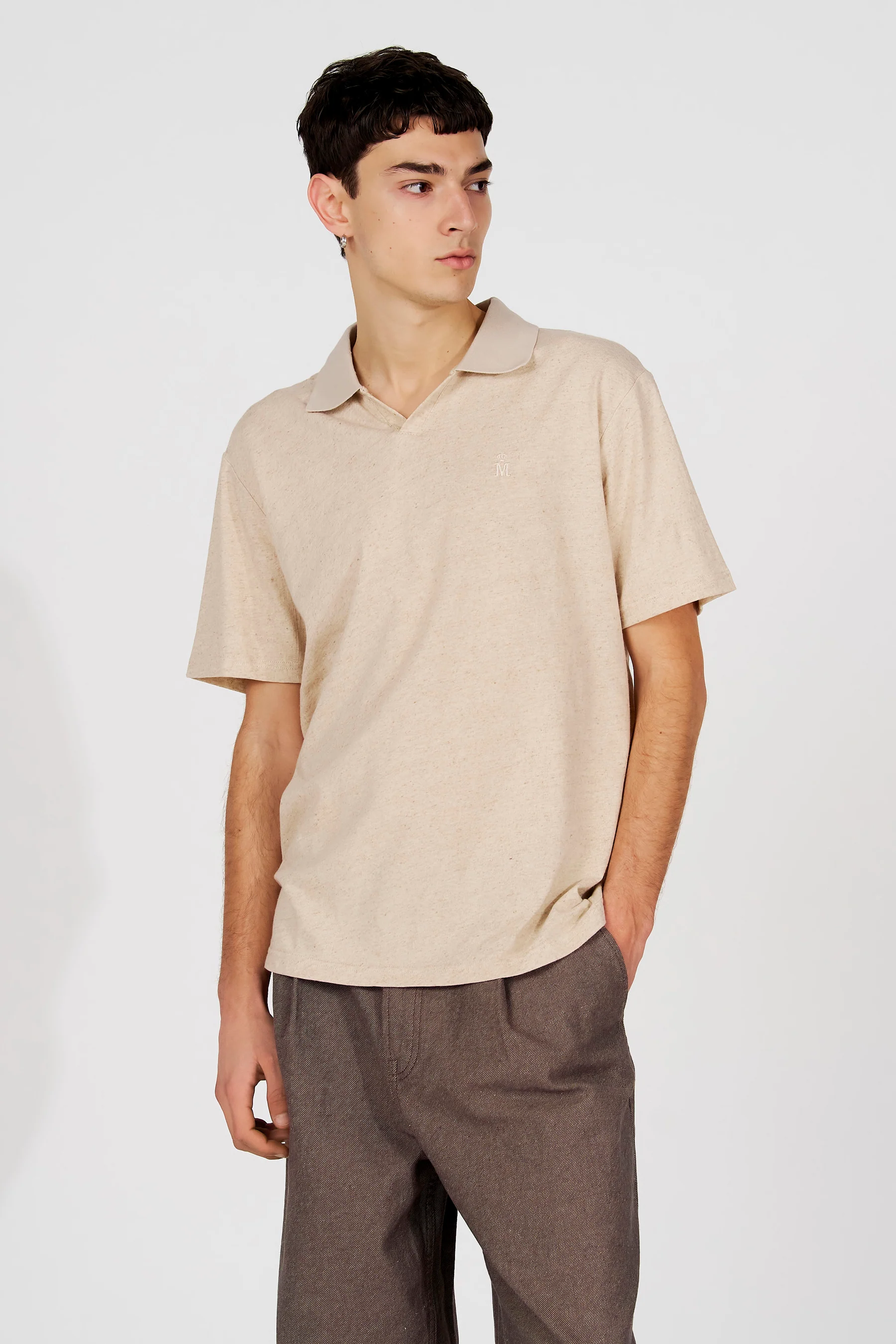 Polo met korte mouwen - Beige